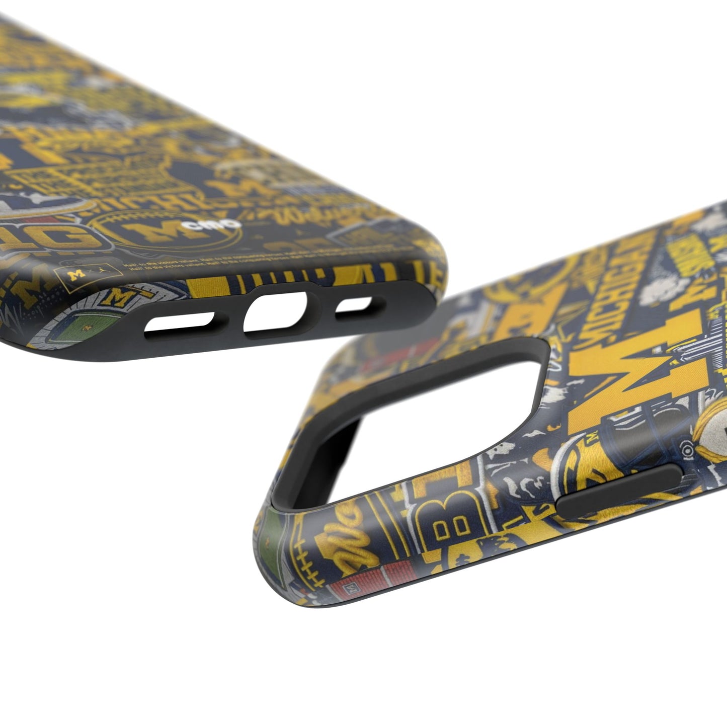 Michigan Wolverines Magnetic Impact Phone Case — Team Logo Collage MagSafe-Compatible