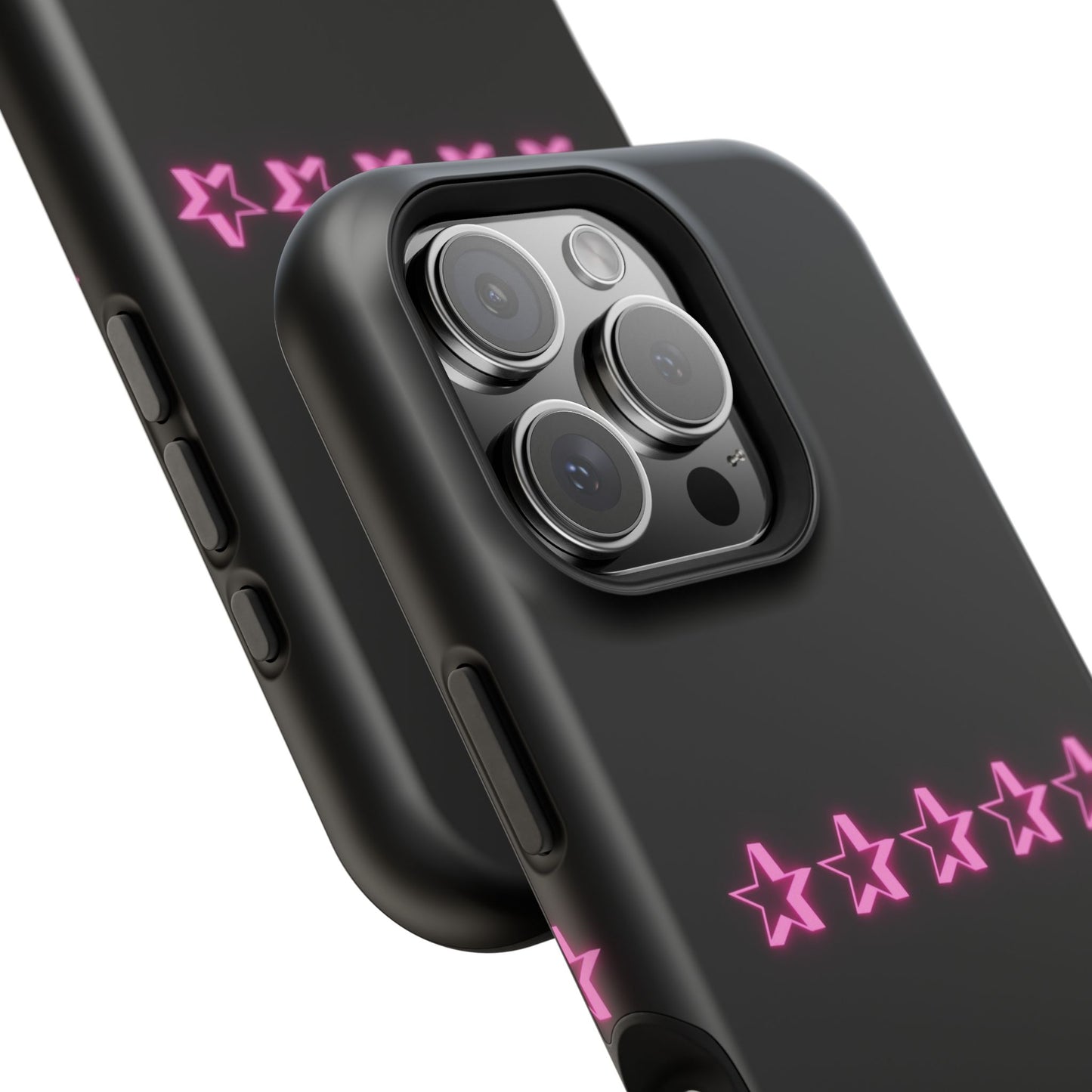 5 Stat ⭐️ Phone Case — Pink Neon Stars Magnetic Impact-Resistant Case