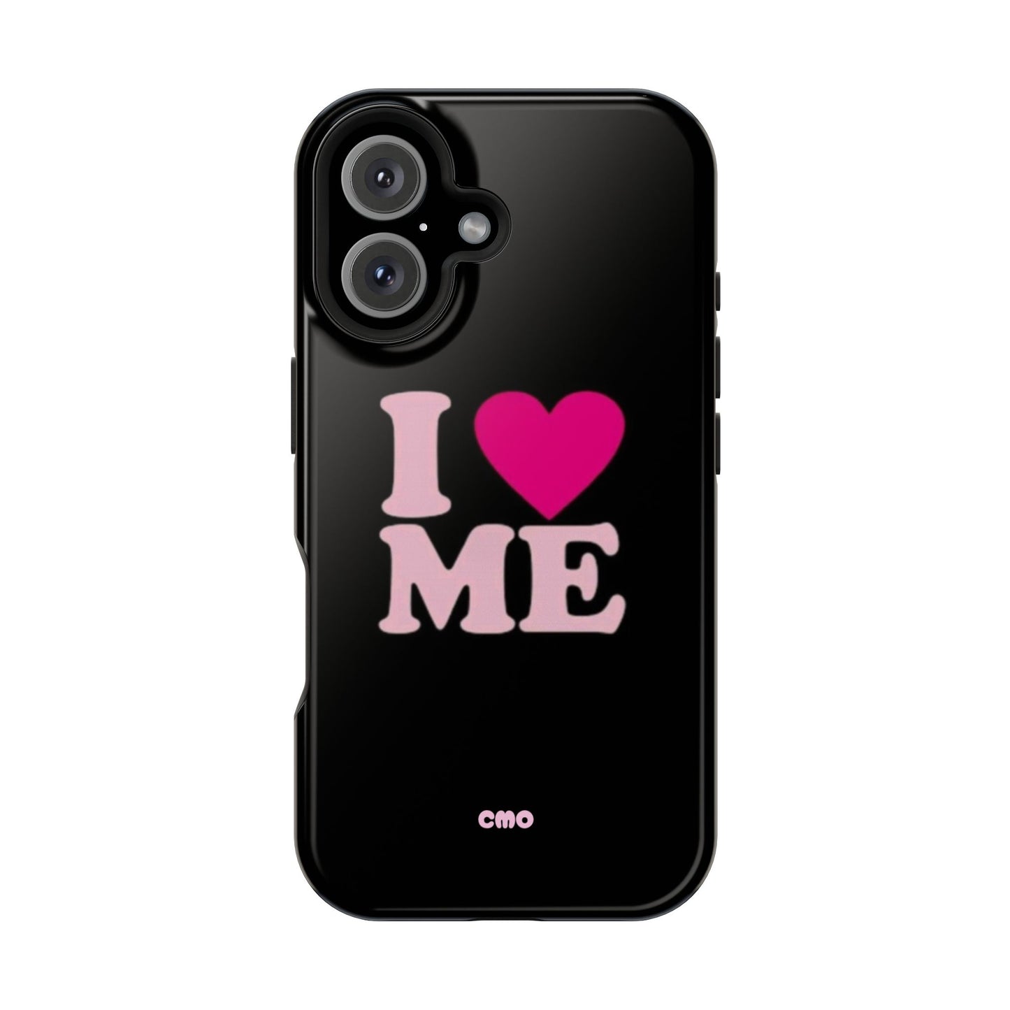 Magnetic Impact-Resistant Phone Case — "I love ME" Pink Self-Love Design