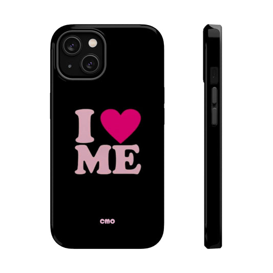 Magnetic Impact-Resistant Phone Case — "I love ME" Pink Self-Love Design