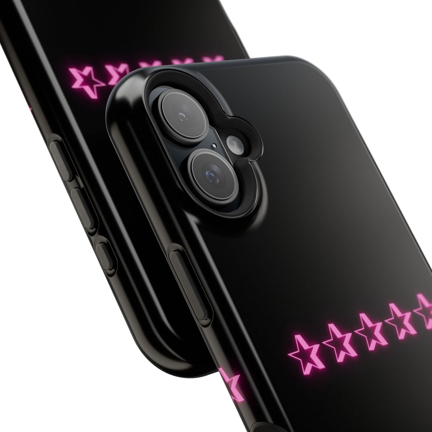 5 Stat ⭐️ Phone Case — Pink Neon Stars Magnetic Impact-Resistant Case