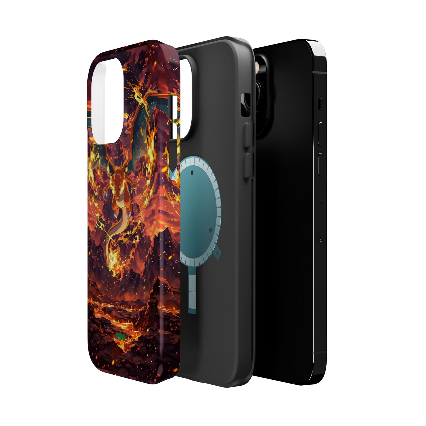 Fiery Abstract Magnetic Impact-Resistant Phone Case