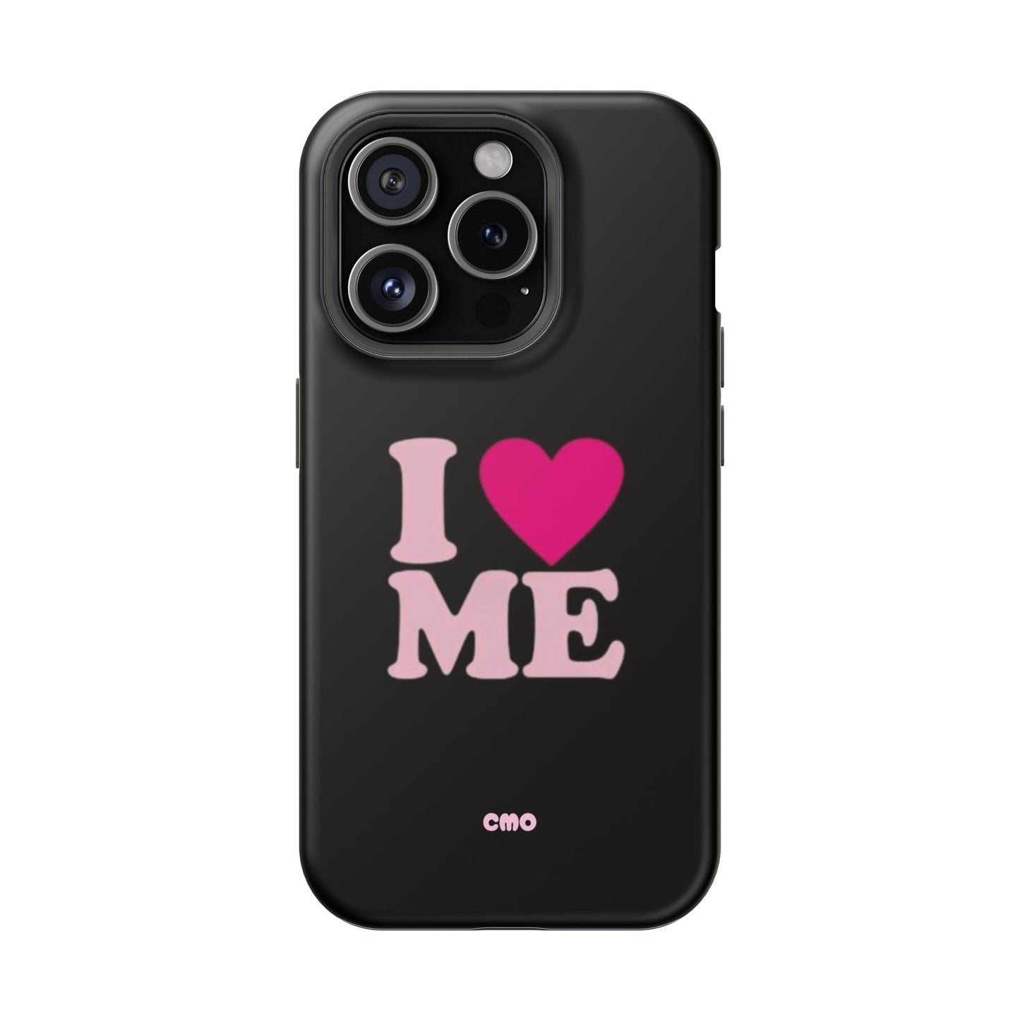 Magnetic Impact-Resistant Phone Case — "I love ME" Pink Self-Love Design