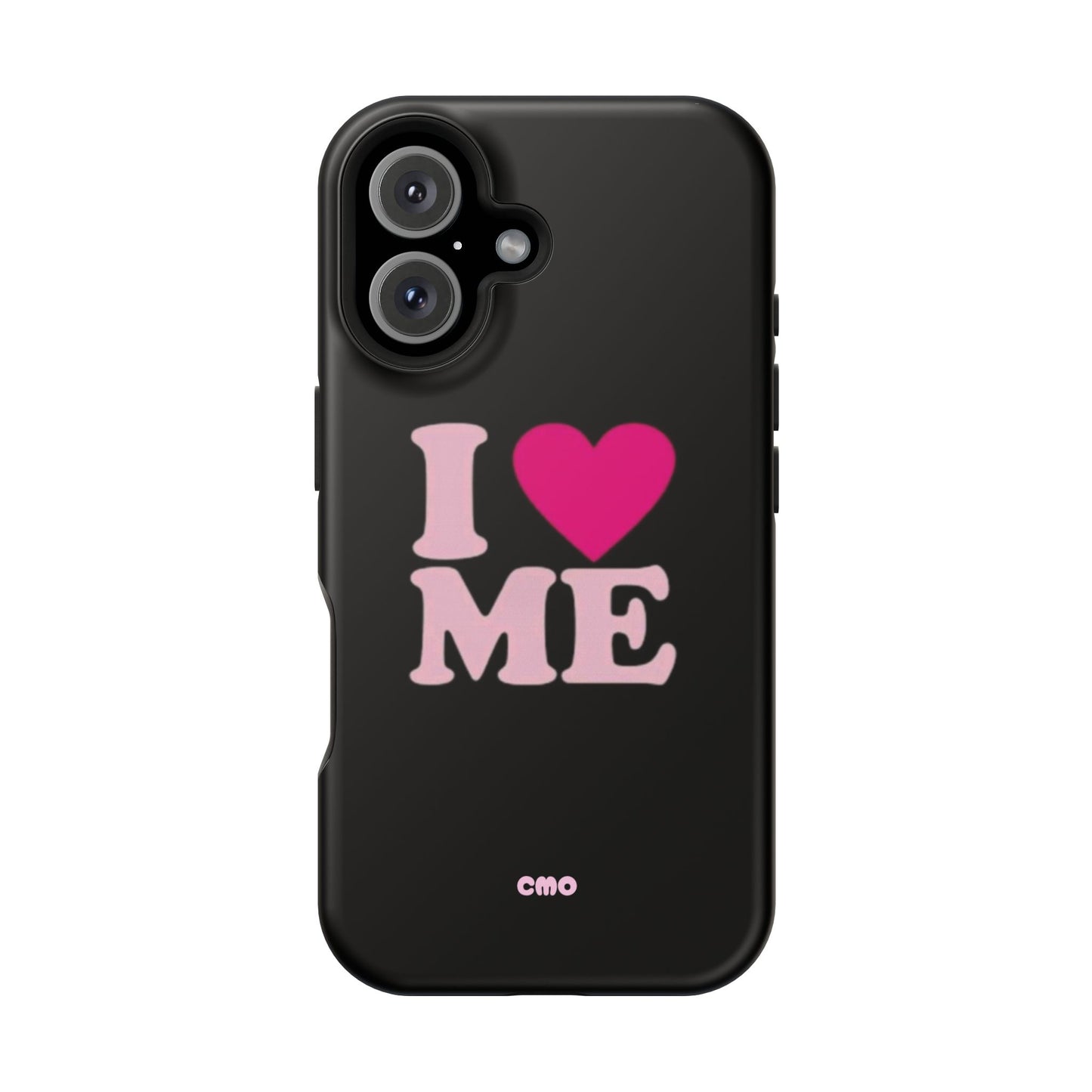 Magnetic Impact-Resistant Phone Case — "I love ME" Pink Self-Love Design