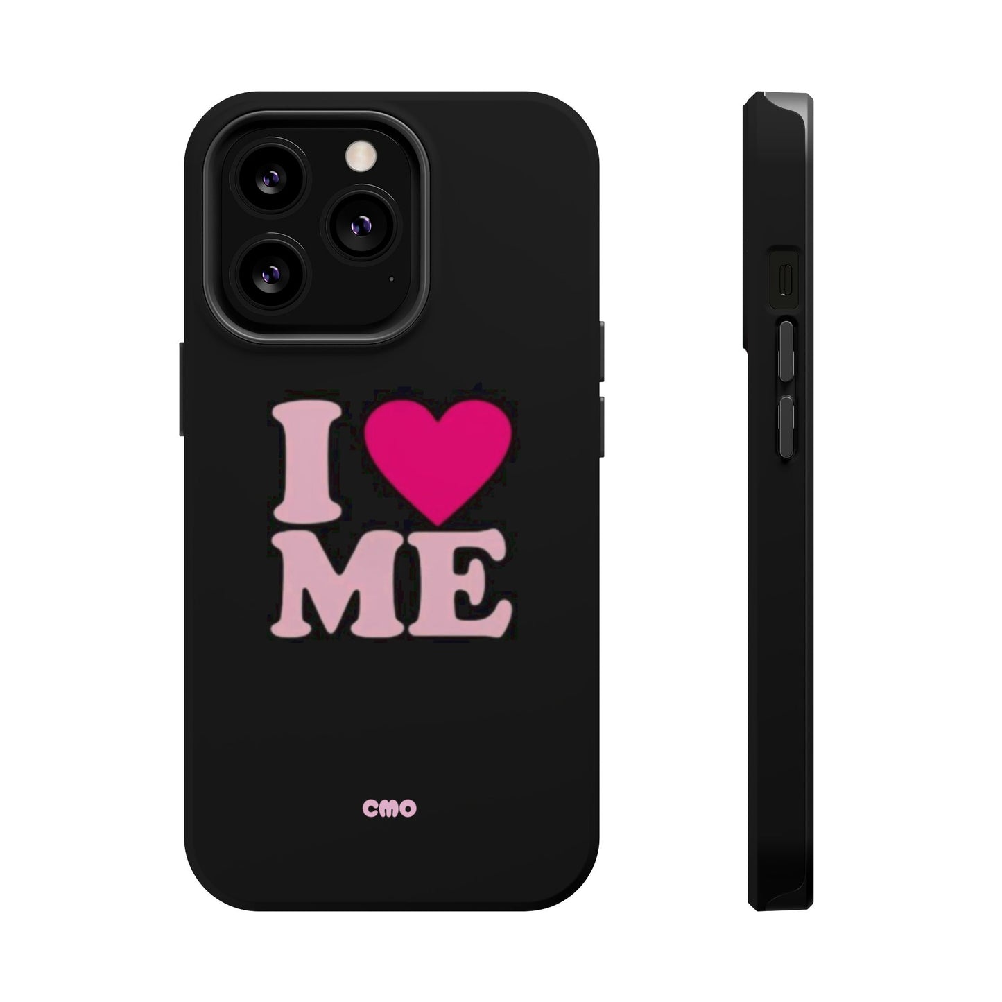 Magnetic Impact-Resistant Phone Case — "I love ME" Pink Self-Love Design