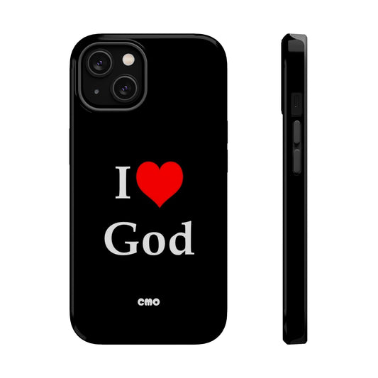 I love God Phone Case — Magnetic Impact-Resistant Religious iPhone Cover