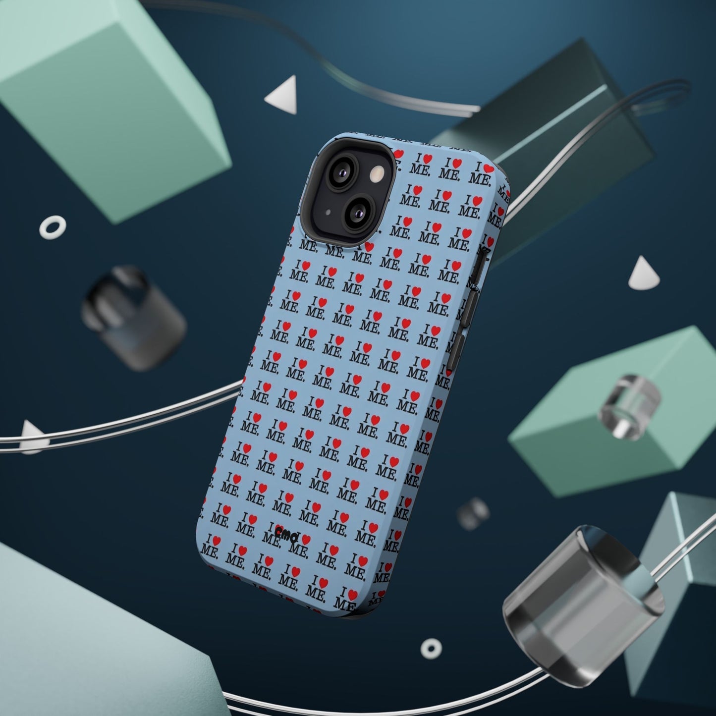 Magnetic Impact-Resistant Phone Case — "I love ME" Pattern