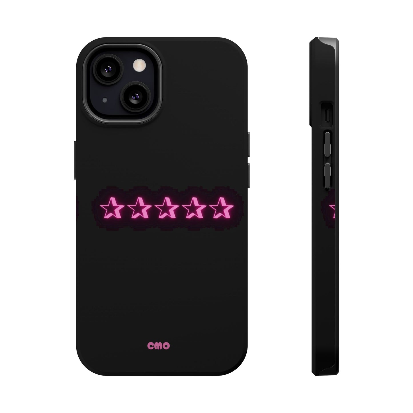 5 Stat ⭐️ Phone Case — Pink Neon Stars Magnetic Impact-Resistant Case