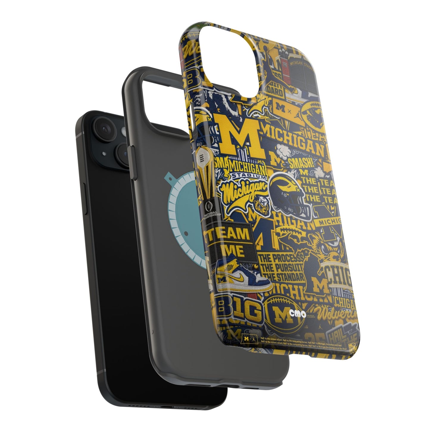 Michigan Wolverines Magnetic Impact Phone Case — Team Logo Collage MagSafe-Compatible