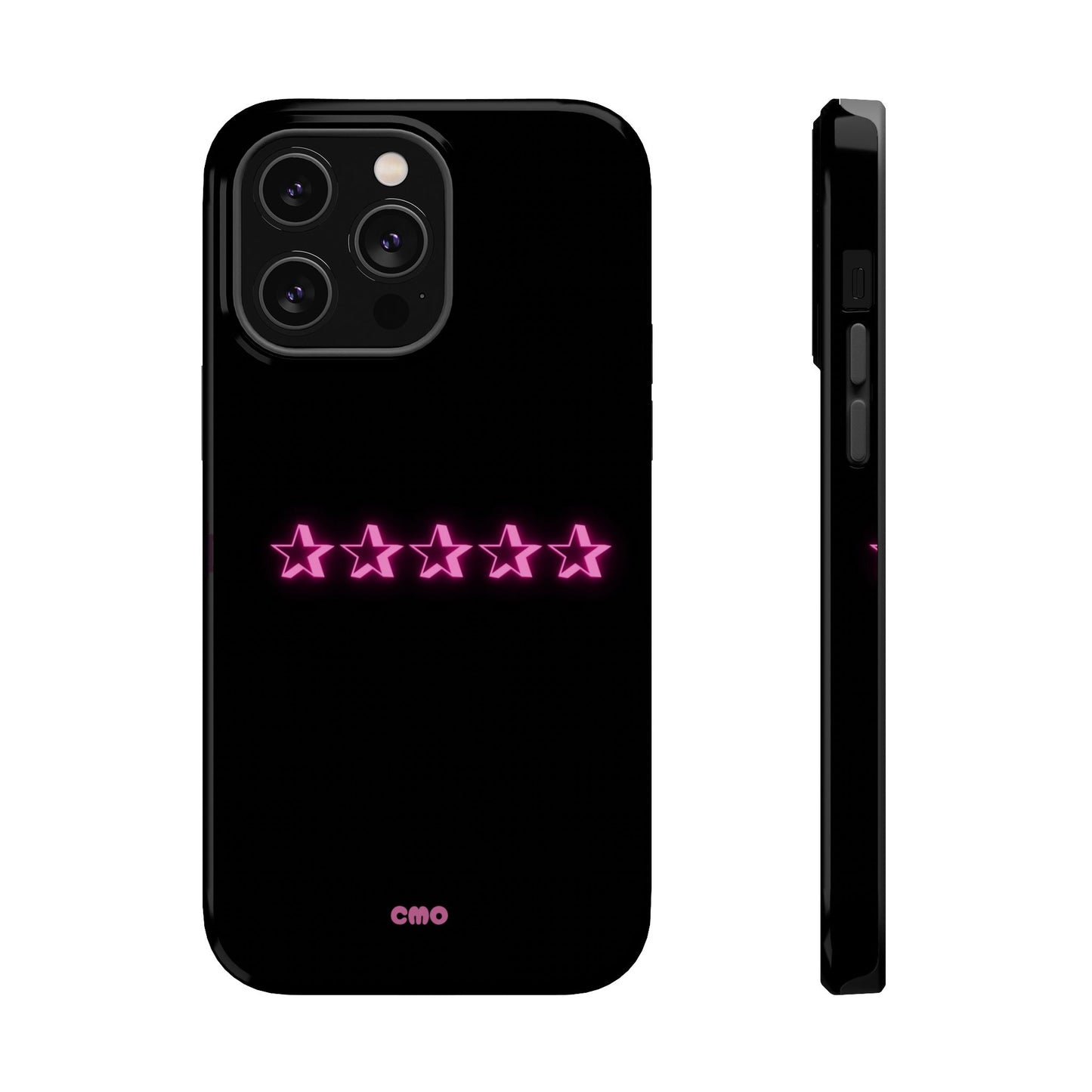 5 Stat ⭐️ Phone Case — Pink Neon Stars Magnetic Impact-Resistant Case