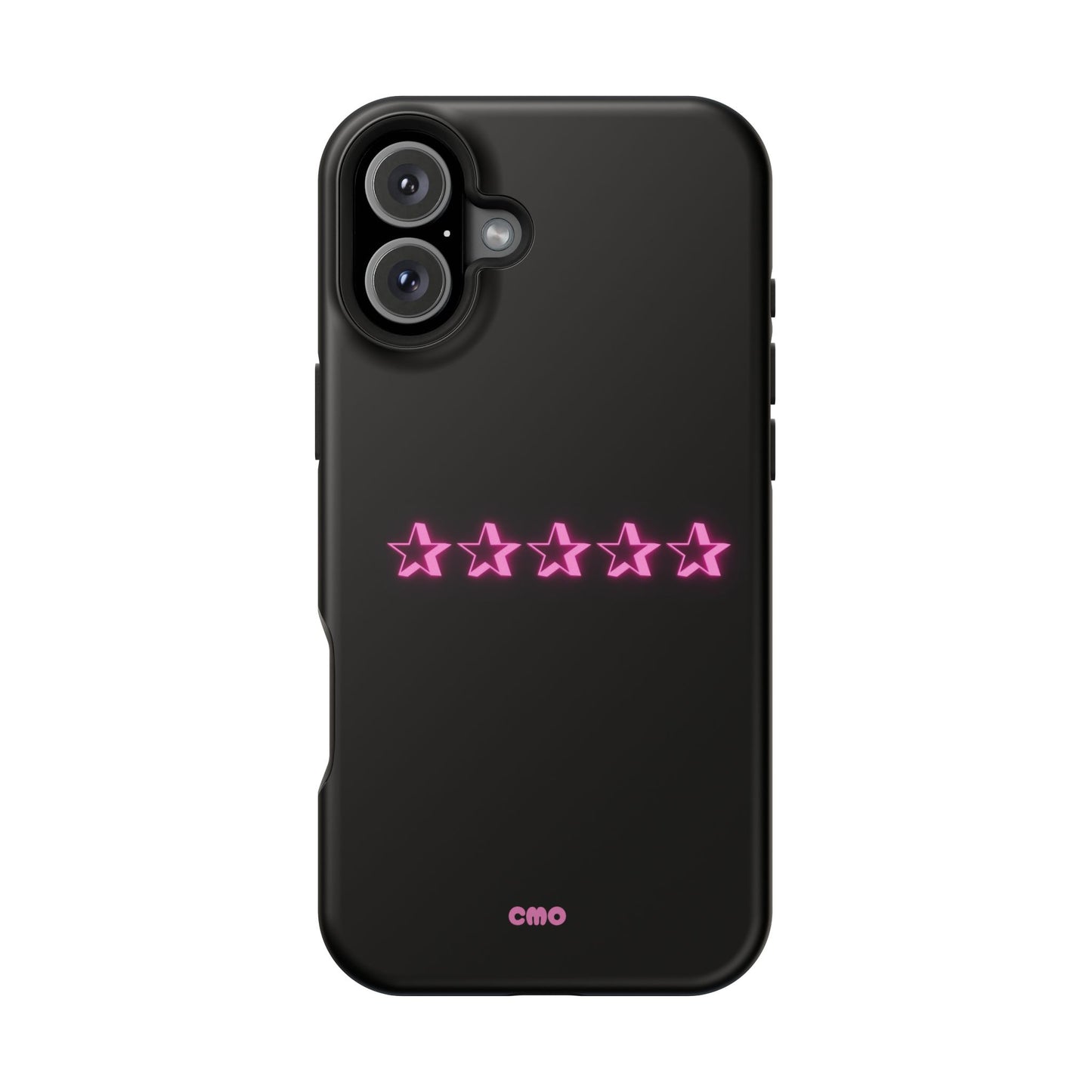 5 Stat ⭐️ Phone Case — Pink Neon Stars Magnetic Impact-Resistant Case