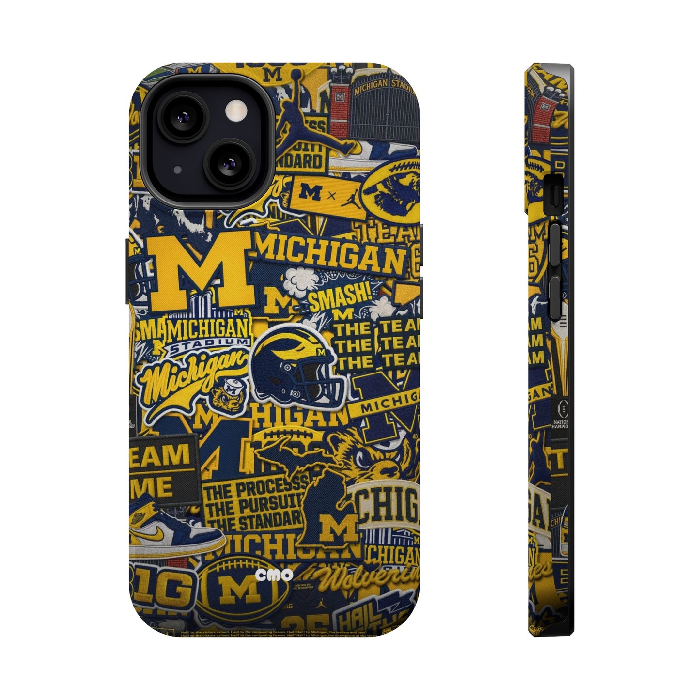 Michigan Wolverines Magnetic Impact Phone Case — Team Logo Collage MagSafe-Compatible