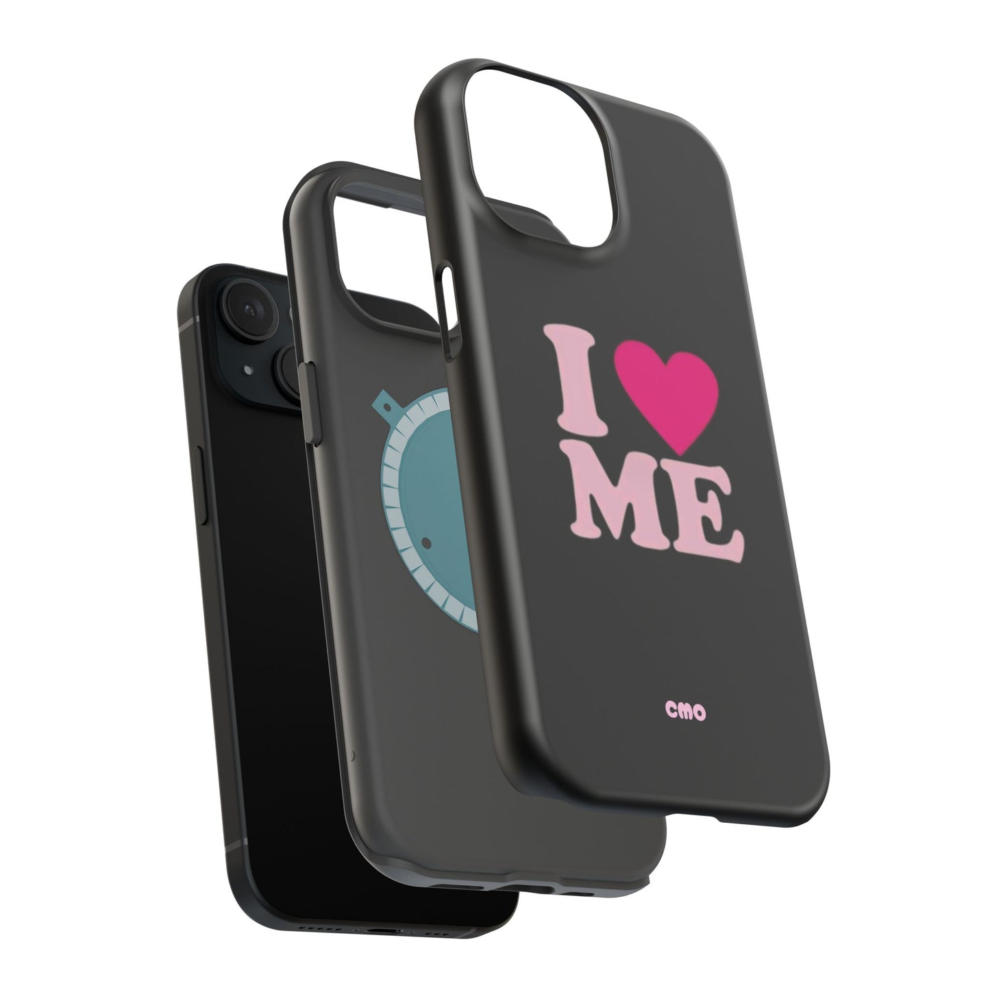 Magnetic Impact-Resistant Phone Case — "I love ME" Pink Self-Love Design