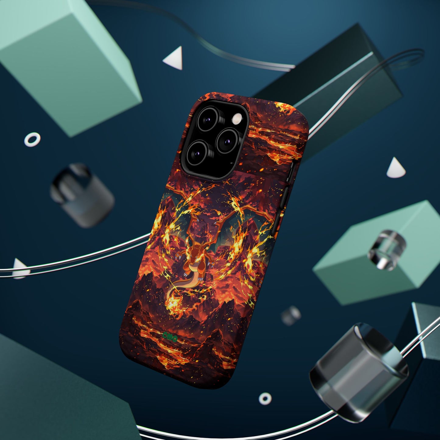 Fiery Abstract Magnetic Impact-Resistant Phone Case