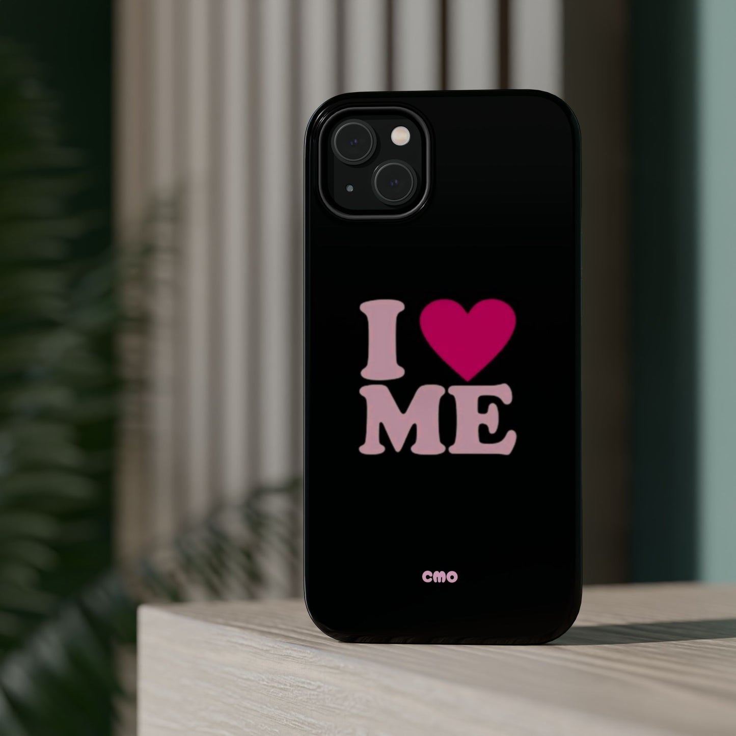 Magnetic Impact-Resistant Phone Case — "I love ME" Pink Self-Love Design