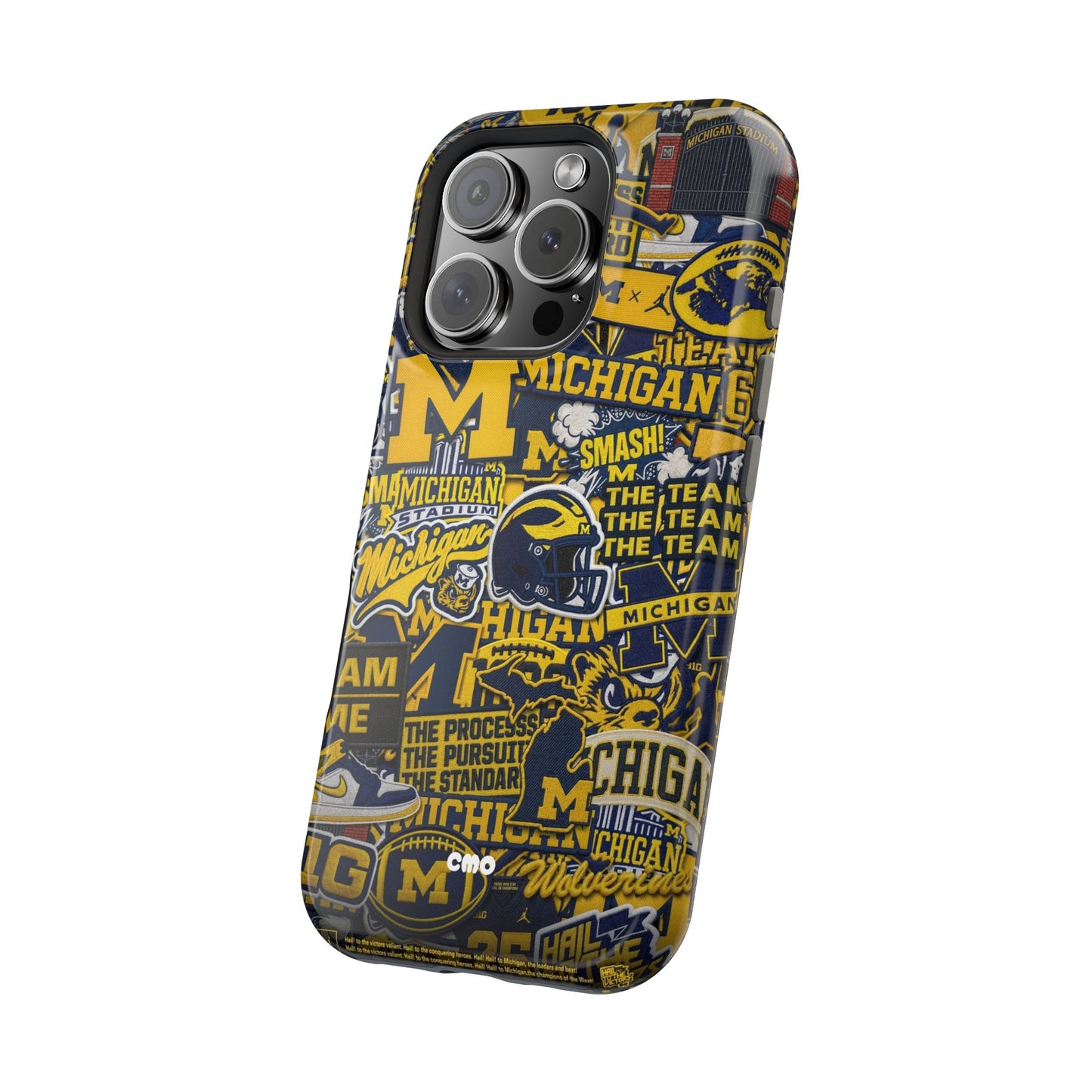 Michigan Wolverines Magnetic Impact Phone Case — Team Logo Collage MagSafe-Compatible