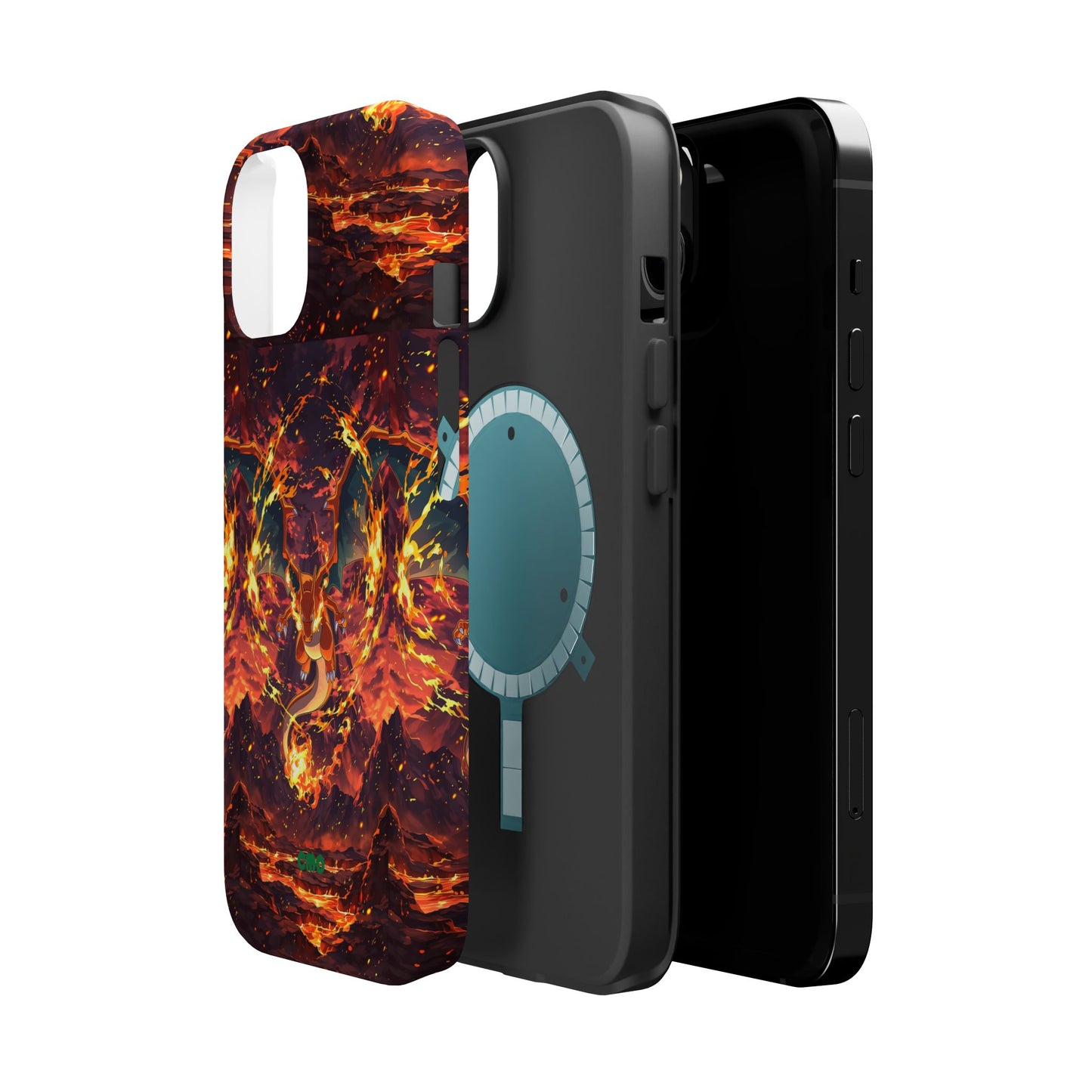 Fiery Abstract Magnetic Impact-Resistant Phone Case