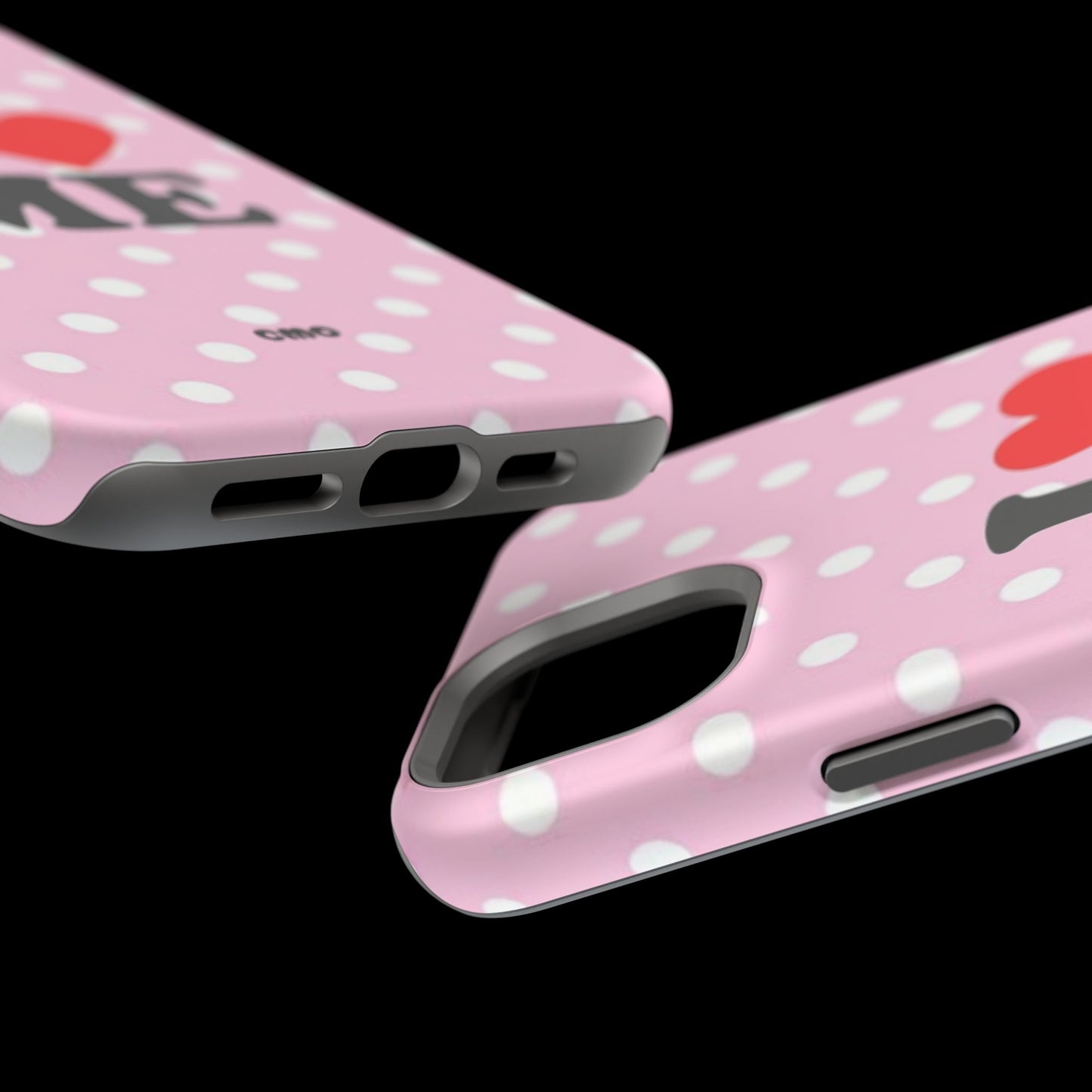 Pink Polka Dot "I  love ME" Magnetic Impact Phone Case — Self-Love Protective Cover