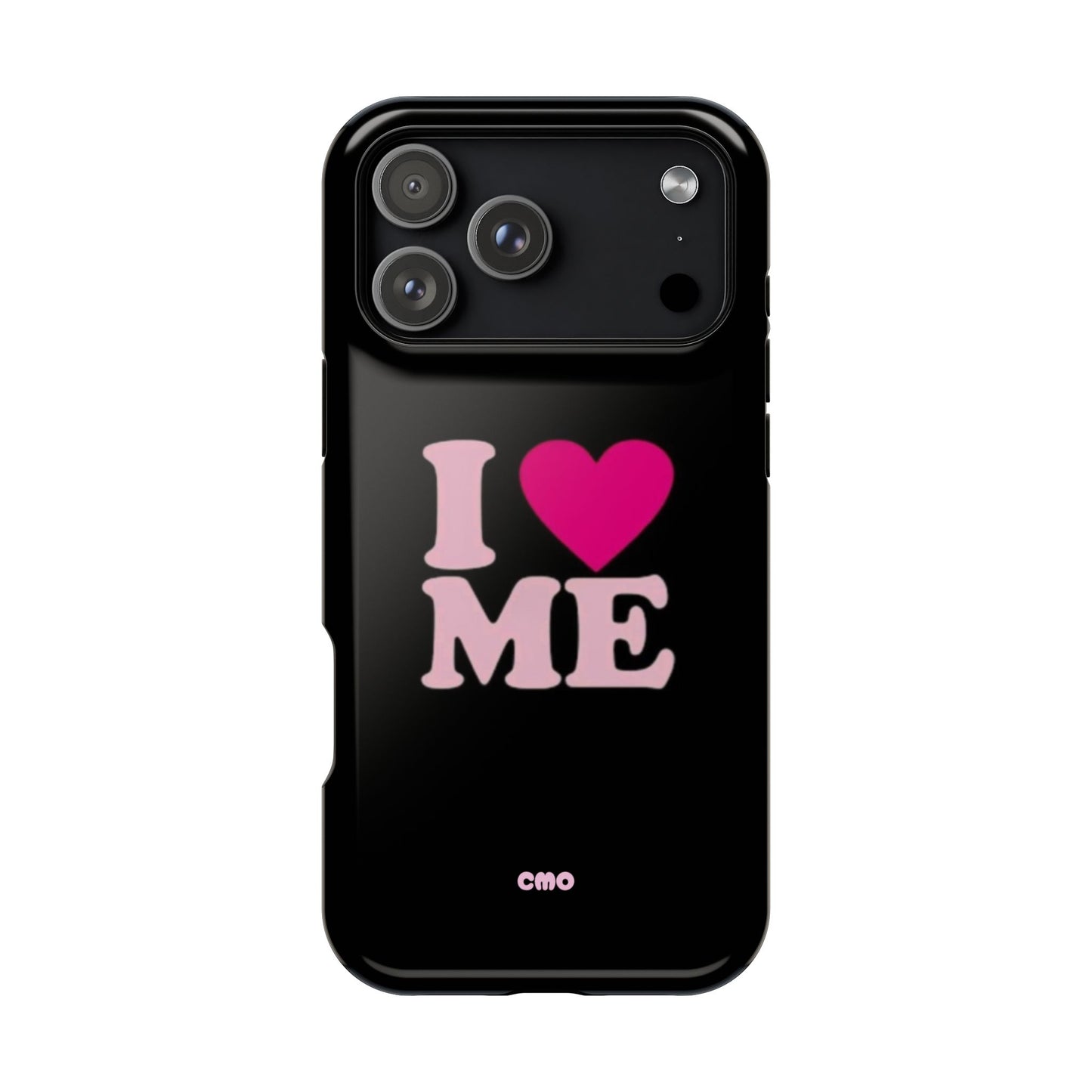 Magnetic Impact-Resistant Phone Case — "I love ME" Pink Self-Love Design
