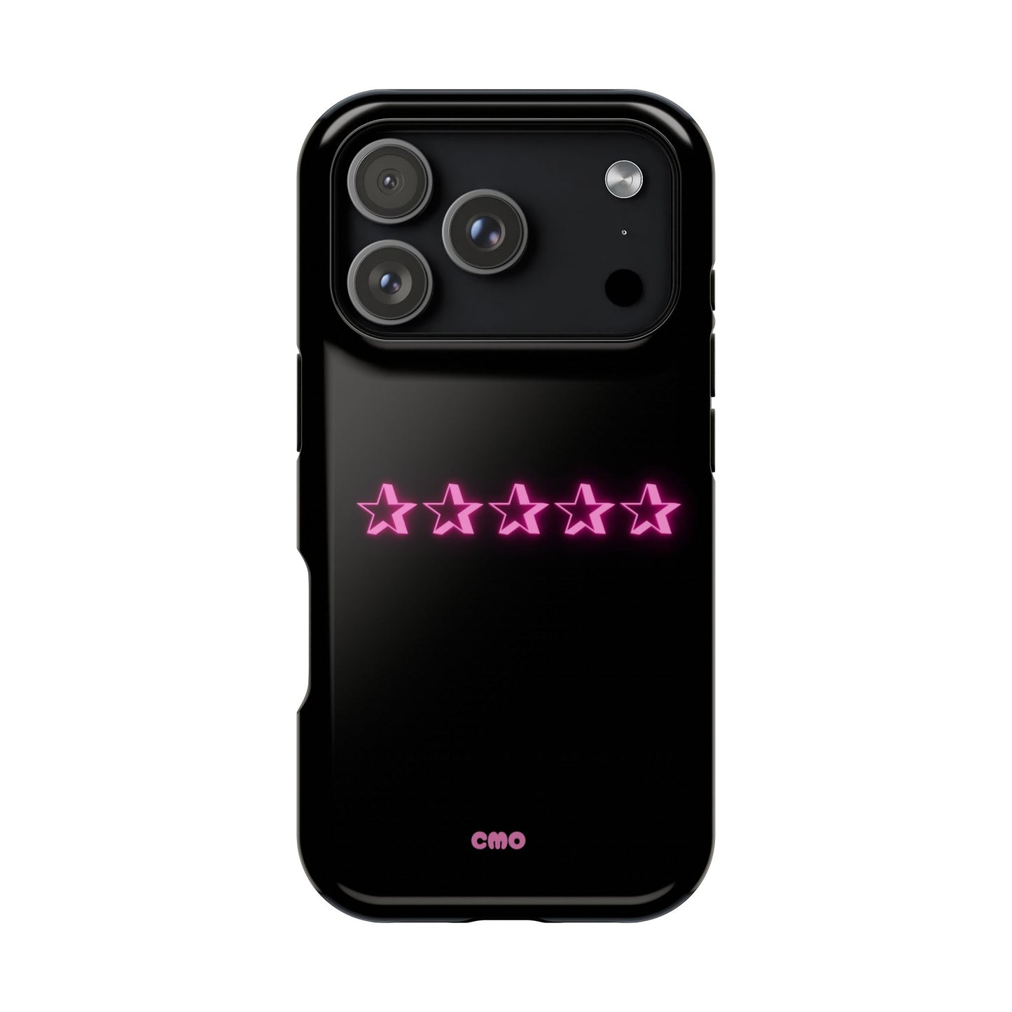5 Stat ⭐️ Phone Case — Pink Neon Stars Magnetic Impact-Resistant Case