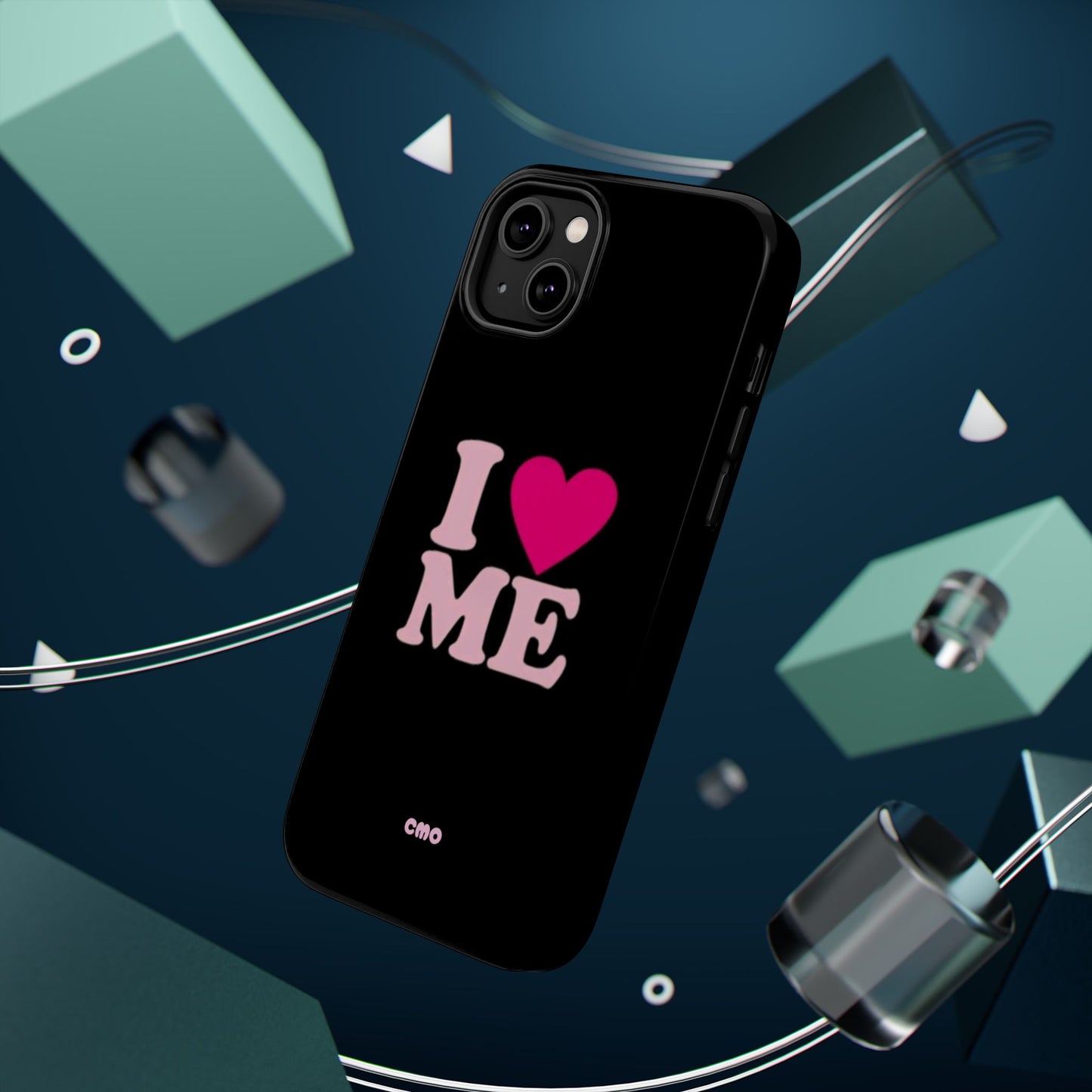 Magnetic Impact-Resistant Phone Case — "I love ME" Pink Self-Love Design