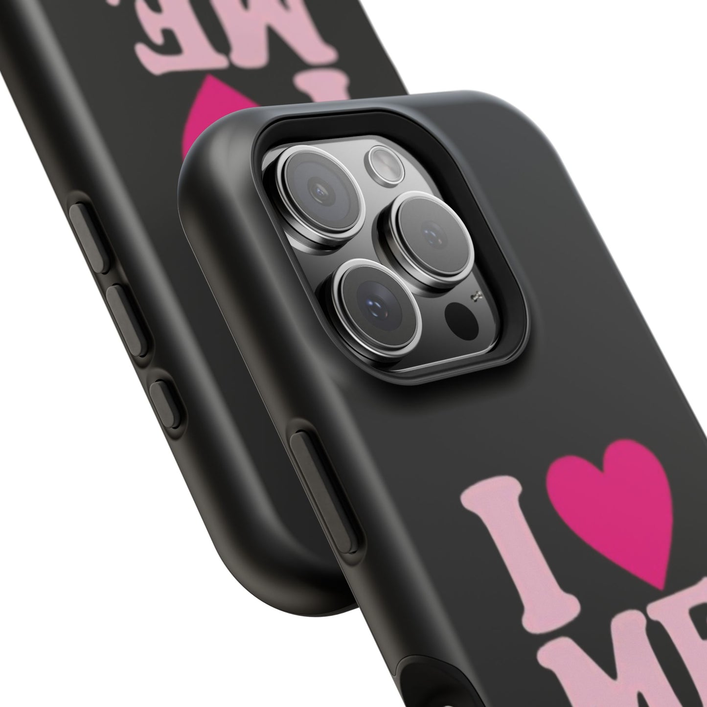 Magnetic Impact-Resistant Phone Case — "I love ME" Pink Self-Love Design