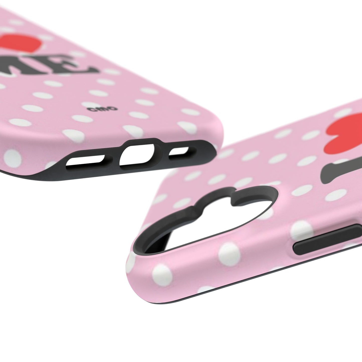 Pink Polka Dot "I  love ME" Magnetic Impact Phone Case — Self-Love Protective Cover