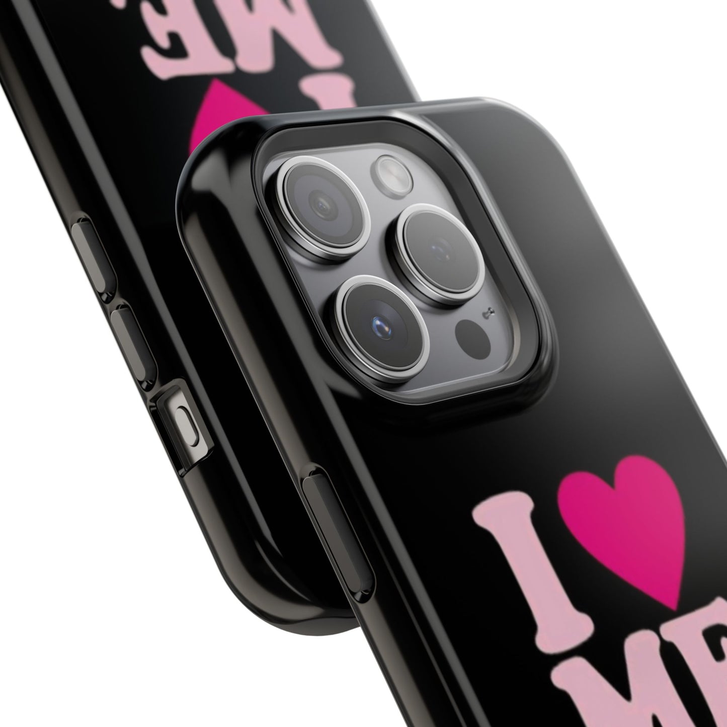 Magnetic Impact-Resistant Phone Case — "I love ME" Pink Self-Love Design