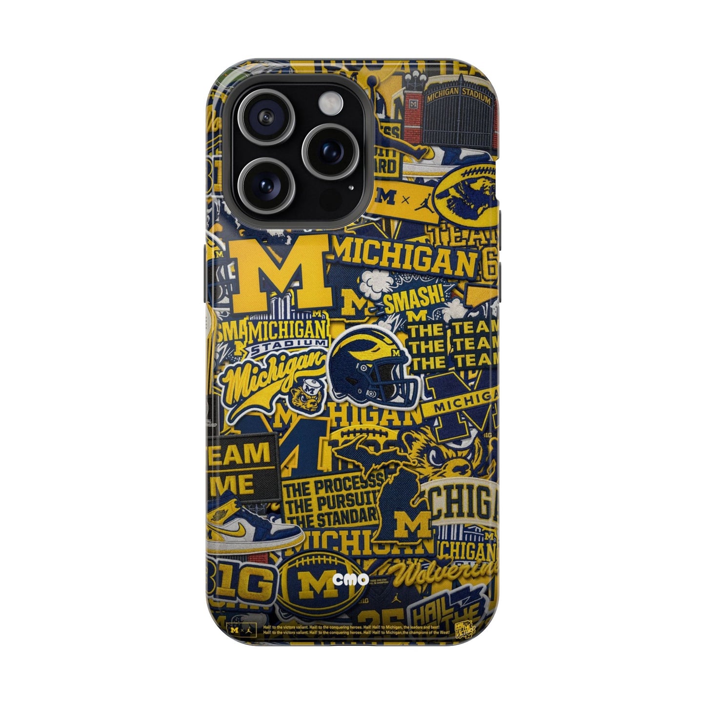 Michigan Wolverines Magnetic Impact Phone Case — Team Logo Collage MagSafe-Compatible