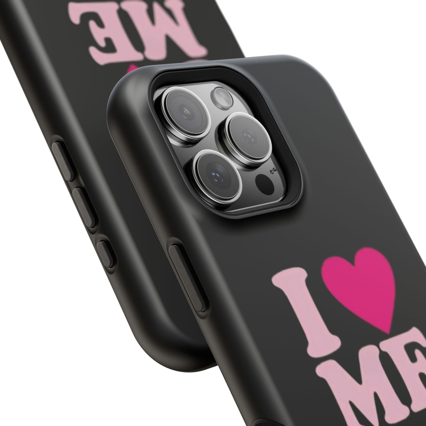 Magnetic Impact-Resistant Phone Case — "I love ME" Pink Self-Love Design