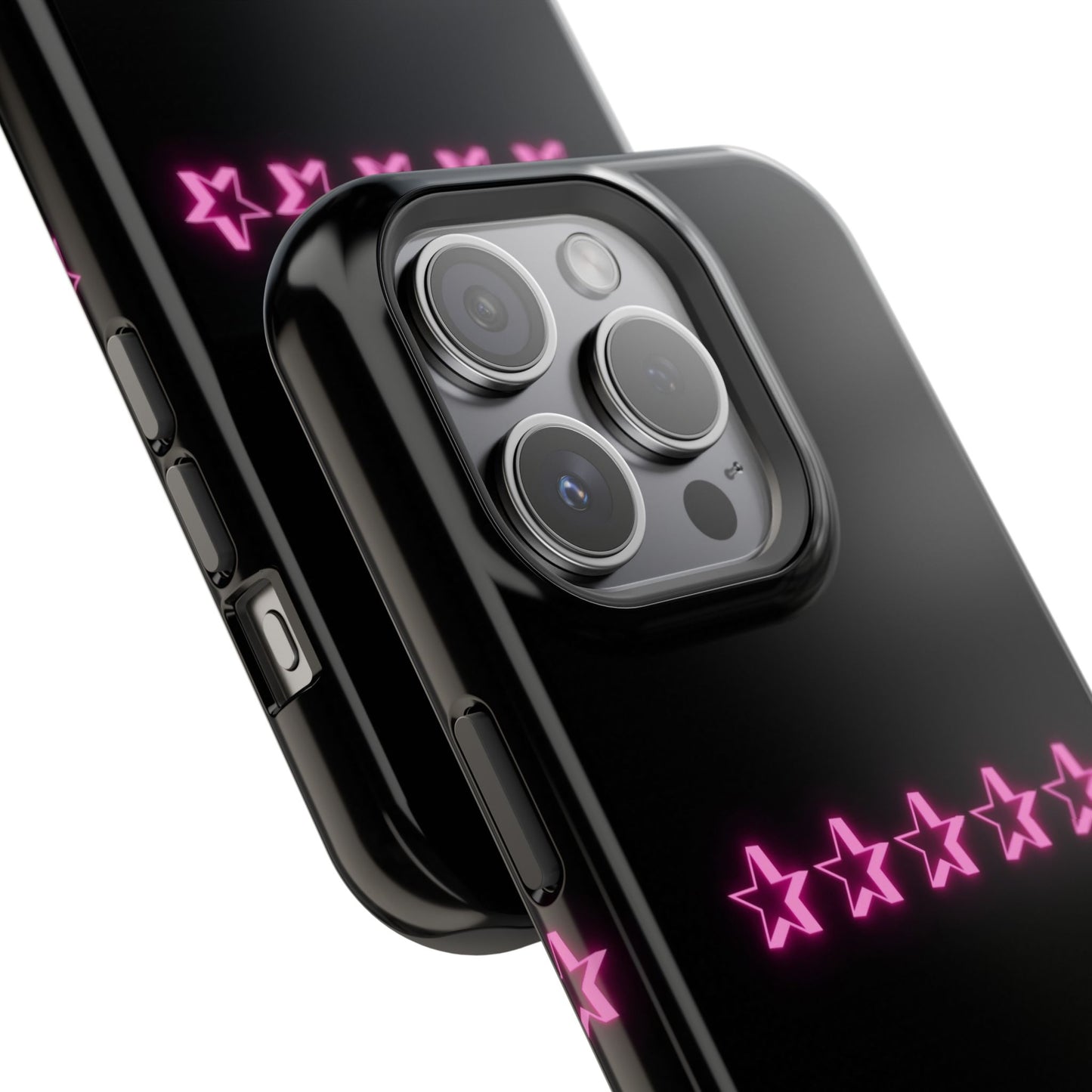 5 Stat ⭐️ Phone Case — Pink Neon Stars Magnetic Impact-Resistant Case