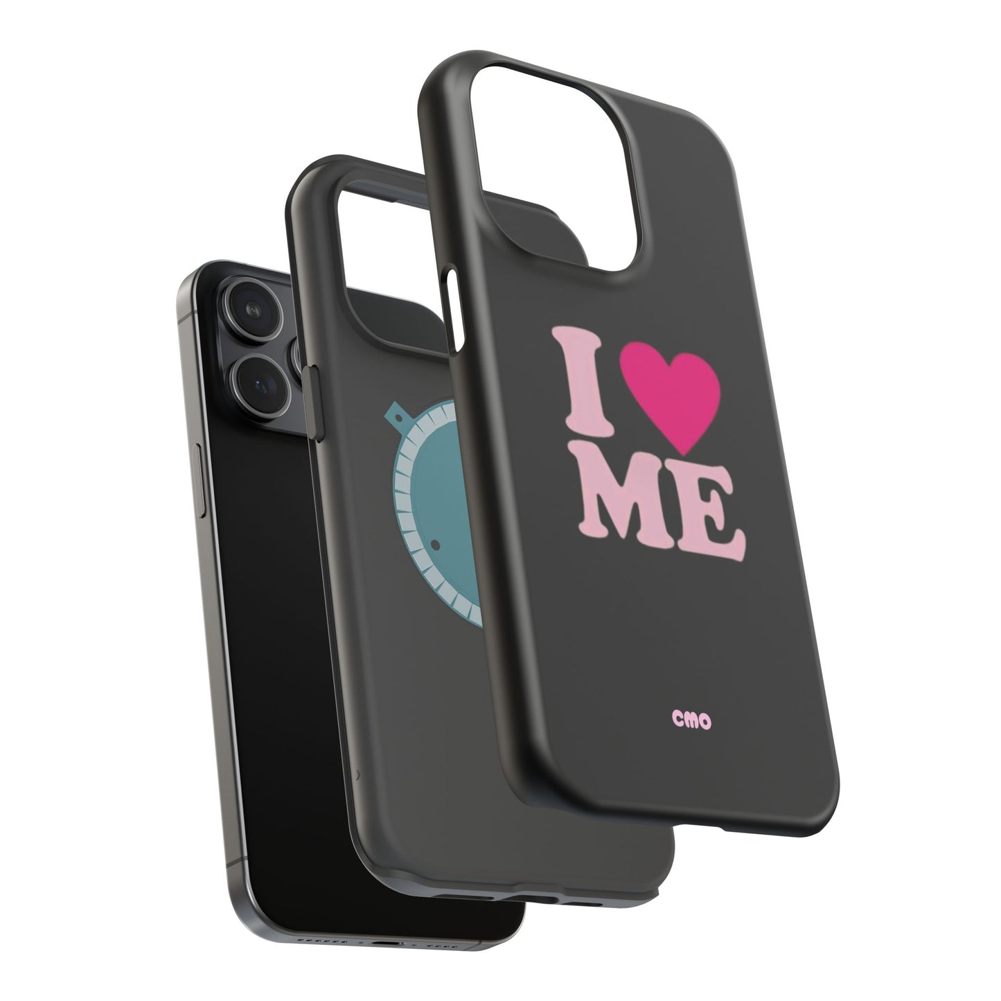 Magnetic Impact-Resistant Phone Case — "I love ME" Pink Self-Love Design