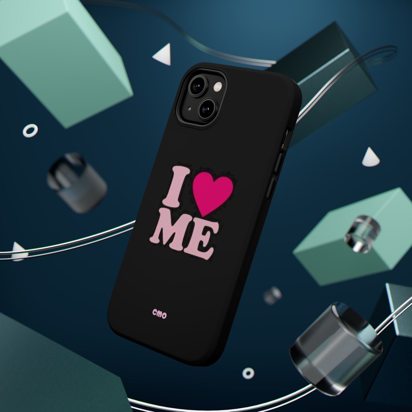 Magnetic Impact-Resistant Phone Case — "I love ME" Pink Self-Love Design