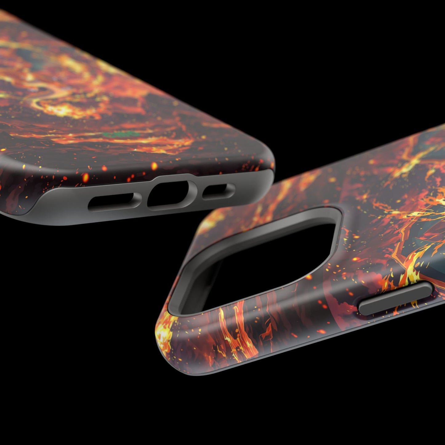 Fiery Abstract Magnetic Impact-Resistant Phone Case