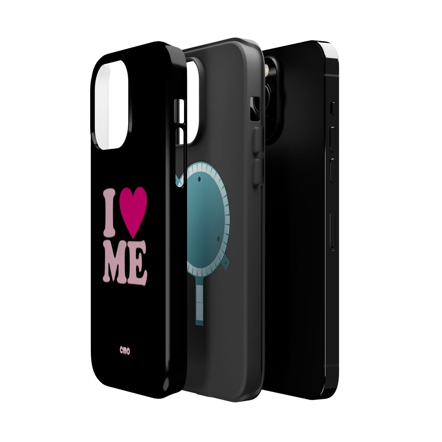 Magnetic Impact-Resistant Phone Case — "I love ME" Pink Self-Love Design