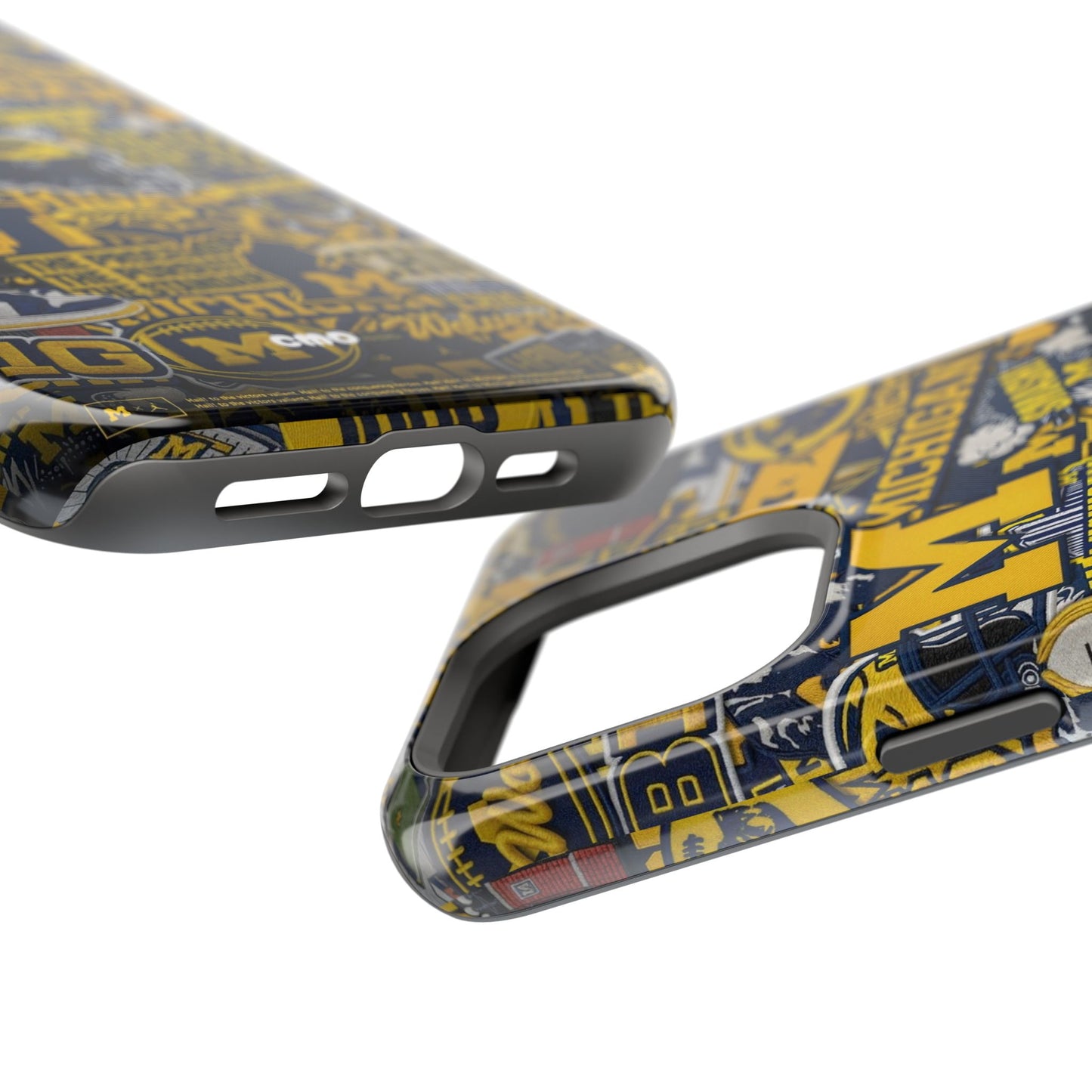 Michigan Wolverines Magnetic Impact Phone Case — Team Logo Collage MagSafe-Compatible