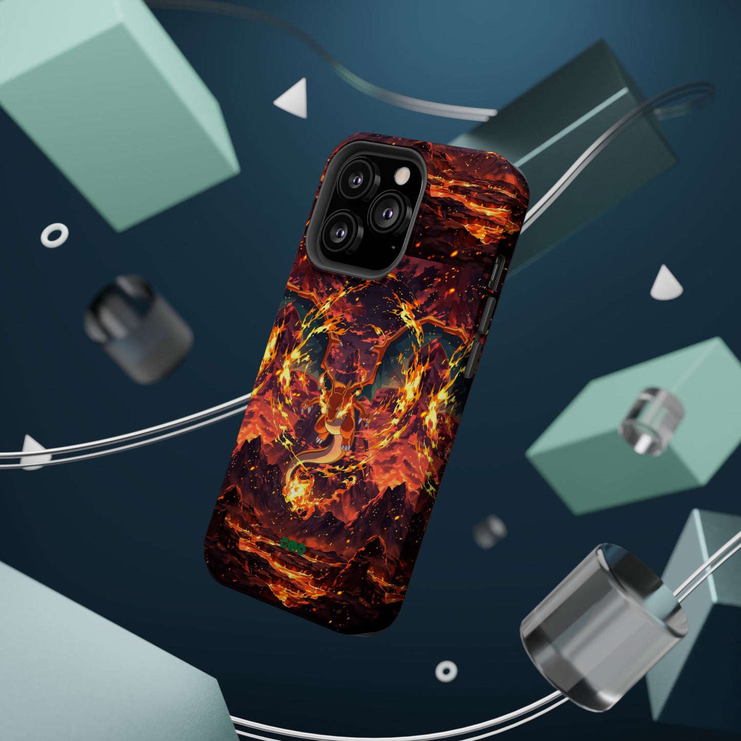Fiery Abstract Magnetic Impact-Resistant Phone Case