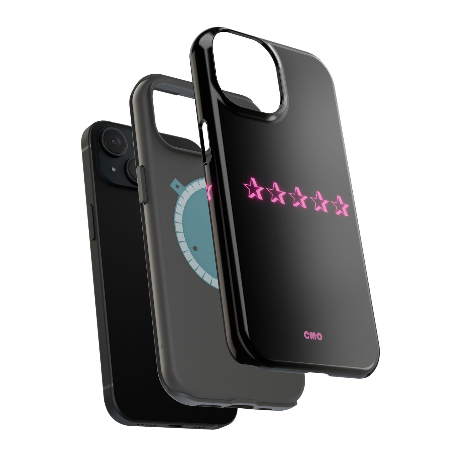 5 Stat ⭐️ Phone Case — Pink Neon Stars Magnetic Impact-Resistant Case