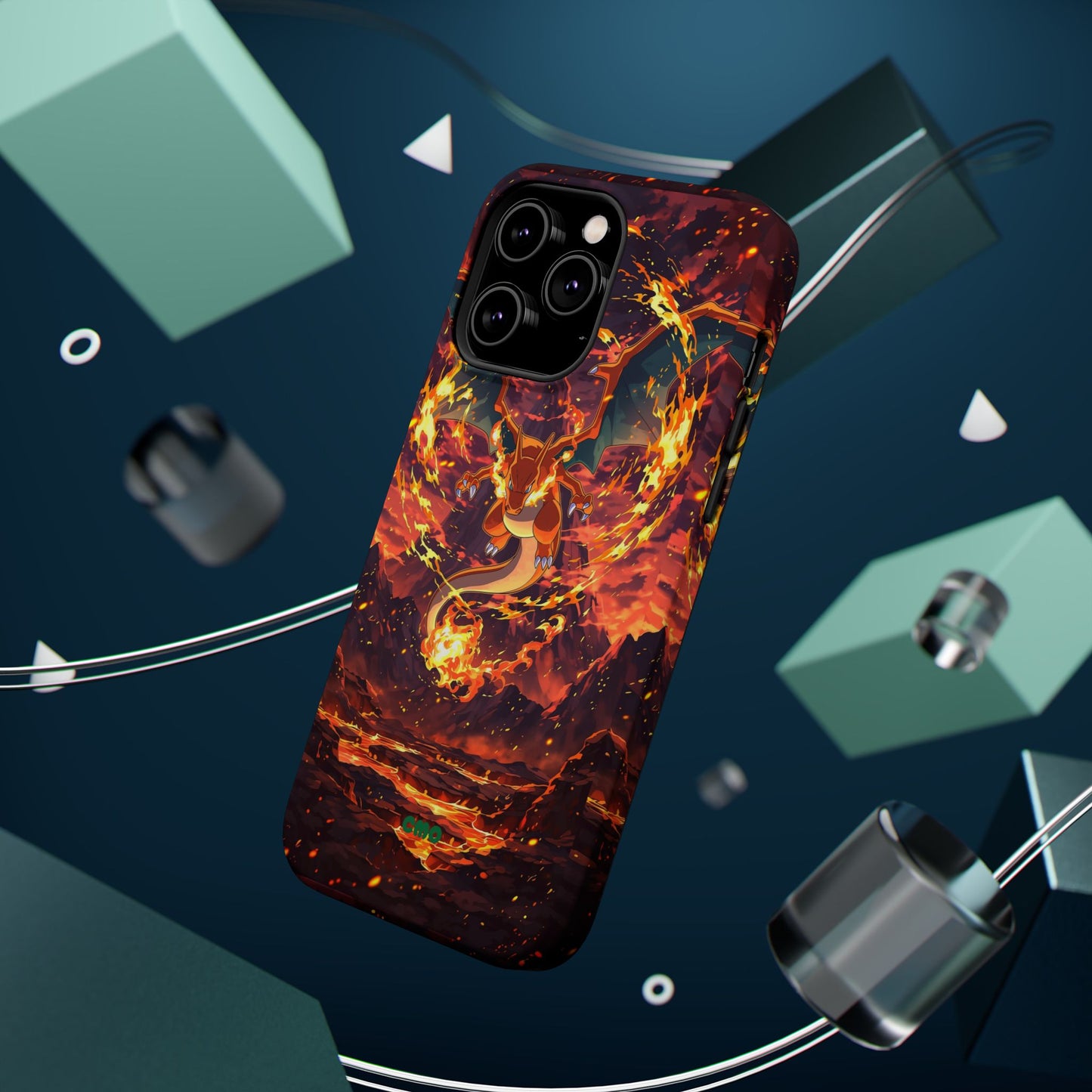 Fiery Abstract Magnetic Impact-Resistant Phone Case