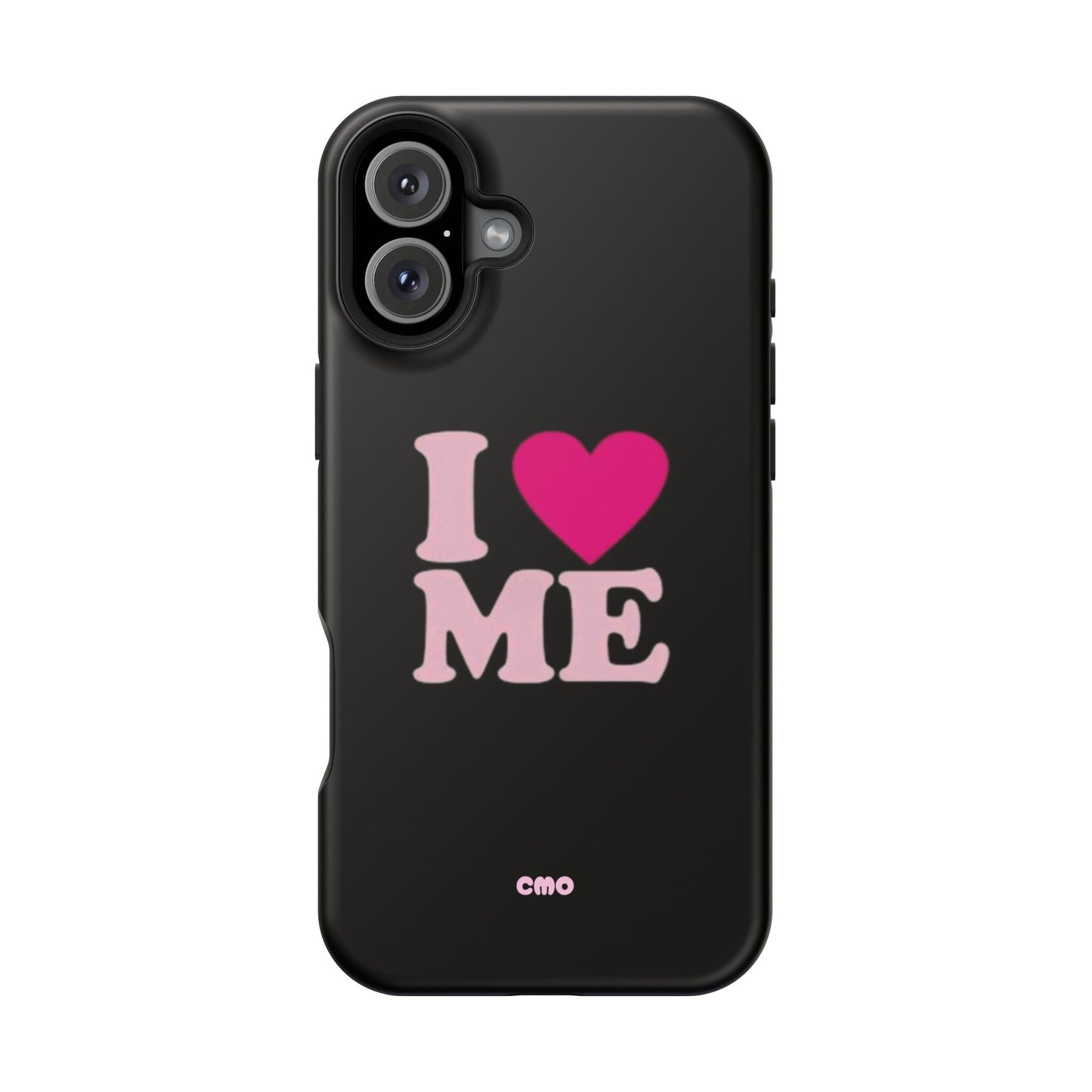 Magnetic Impact-Resistant Phone Case — "I love ME" Pink Self-Love Design