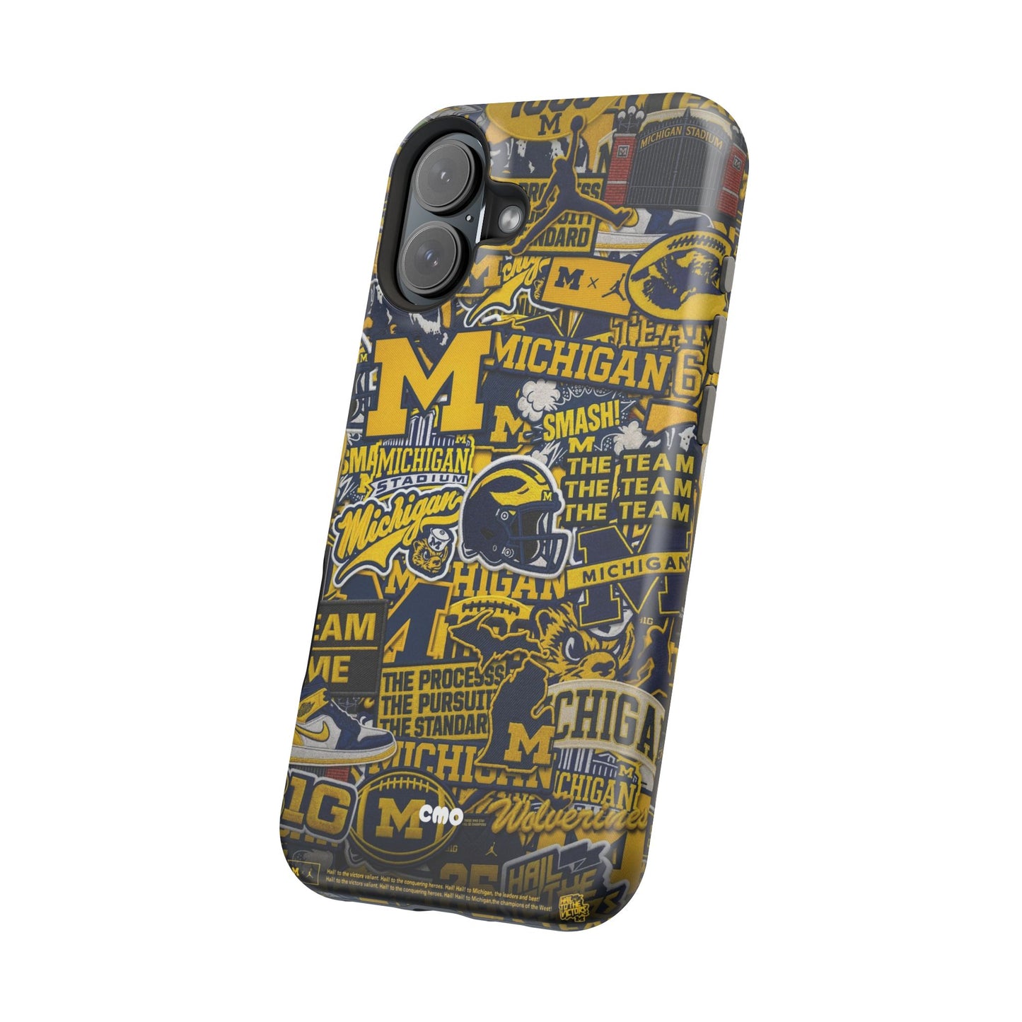 Michigan Wolverines Magnetic Impact Phone Case — Team Logo Collage MagSafe-Compatible