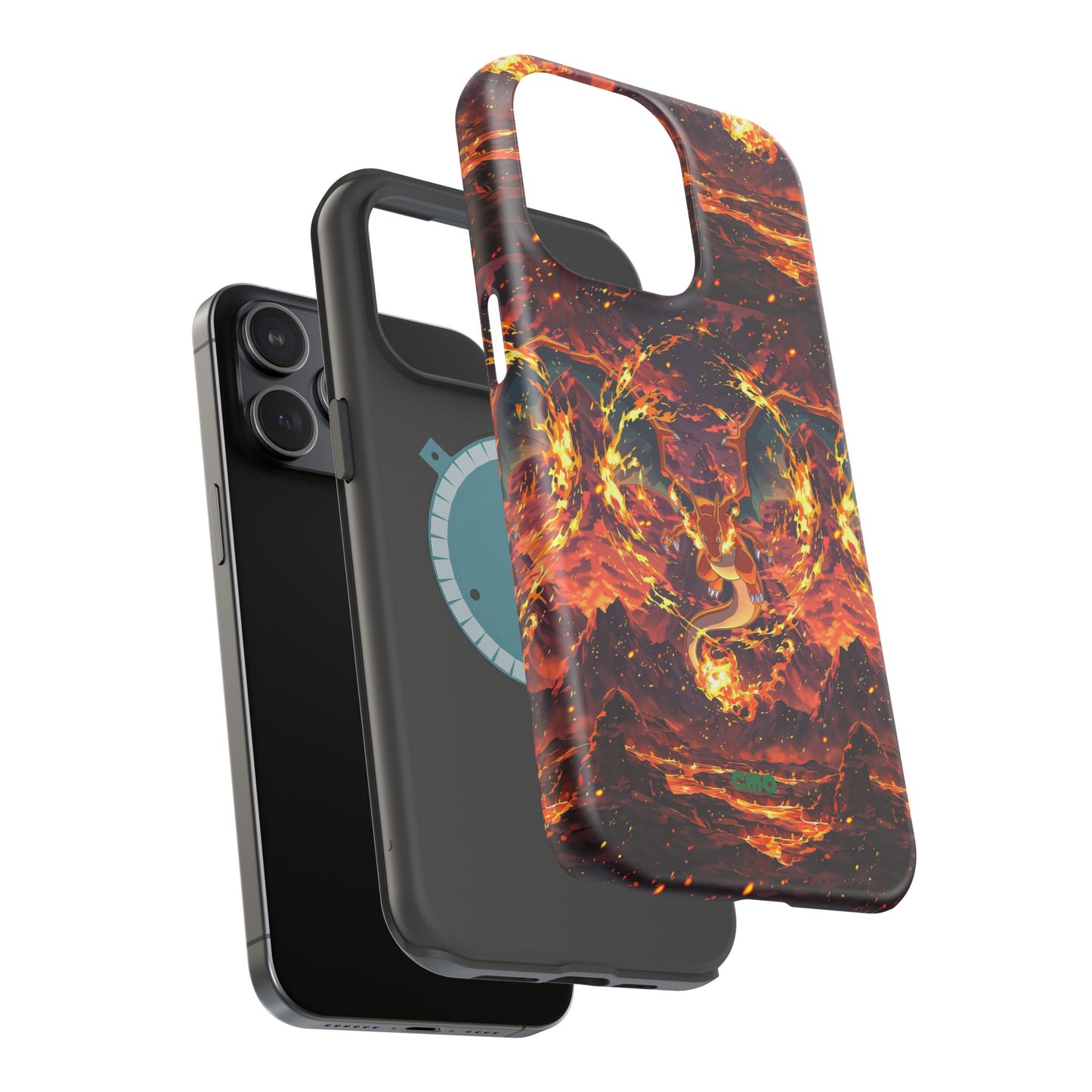 Fiery Abstract Magnetic Impact-Resistant Phone Case