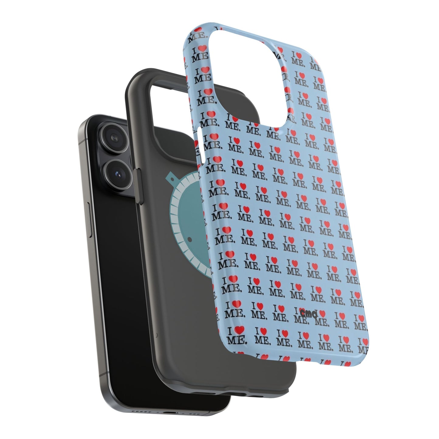 Magnetic Impact-Resistant Phone Case — "I love ME" Pattern