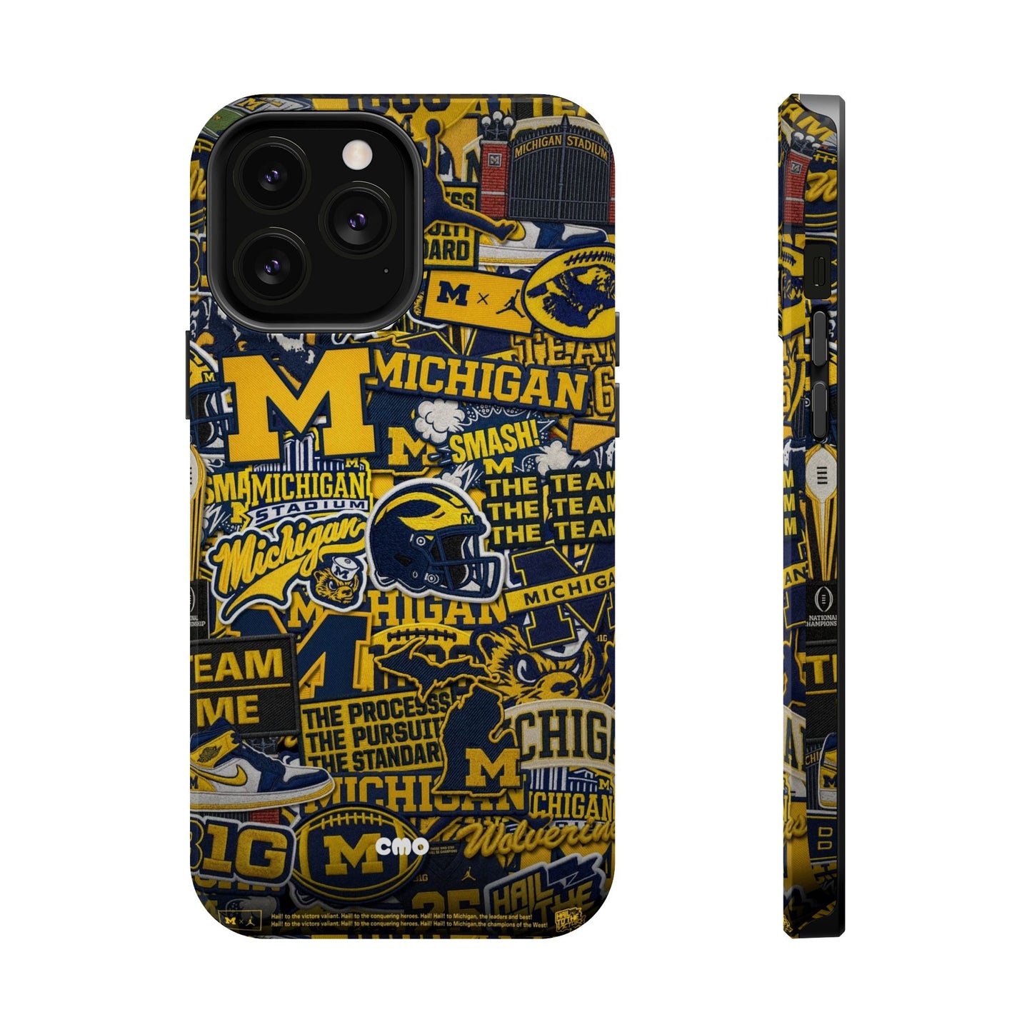 Michigan Wolverines Magnetic Impact Phone Case — Team Logo Collage MagSafe-Compatible