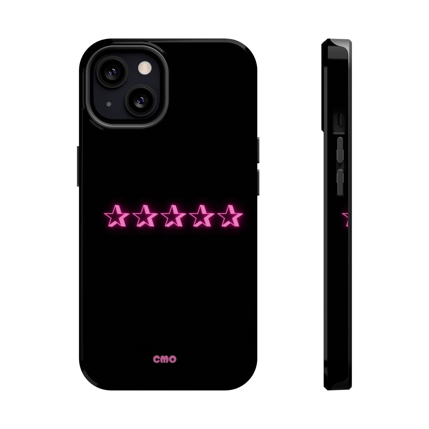 5 Stat ⭐️ Phone Case — Pink Neon Stars Magnetic Impact-Resistant Case