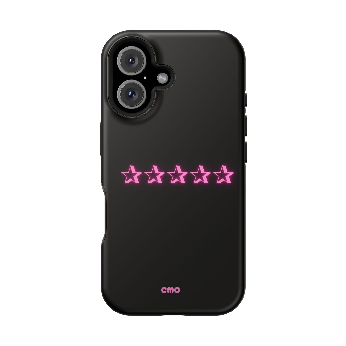 5 Stat ⭐️ Phone Case — Pink Neon Stars Magnetic Impact-Resistant Case