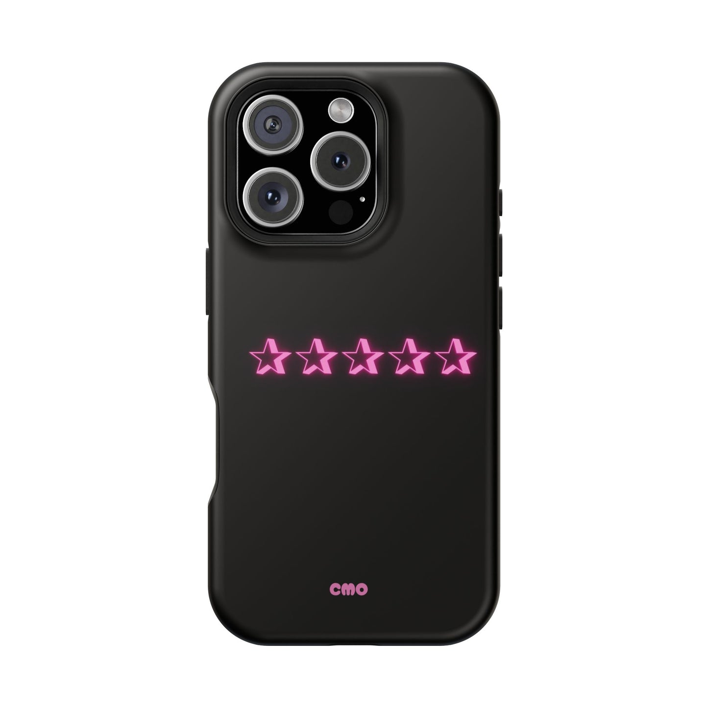 5 Stat ⭐️ Phone Case — Pink Neon Stars Magnetic Impact-Resistant Case