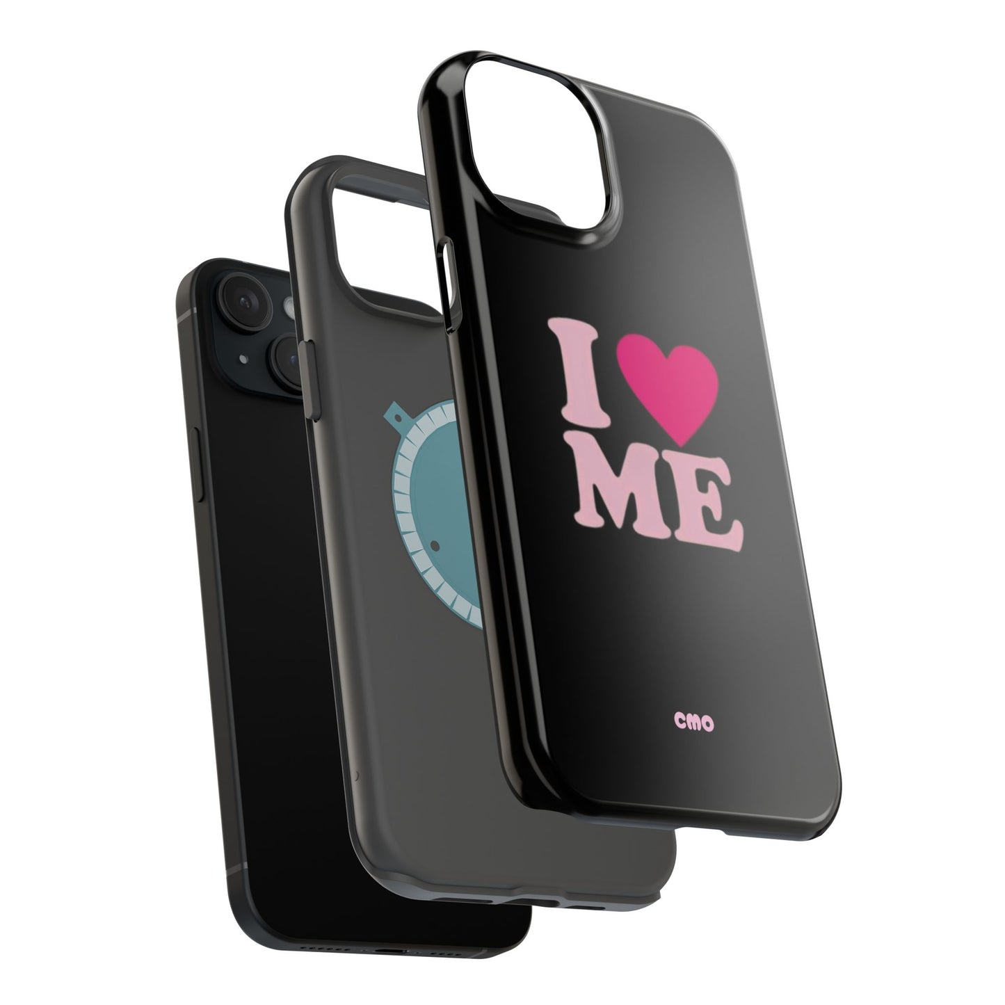Magnetic Impact-Resistant Phone Case — "I love ME" Pink Self-Love Design