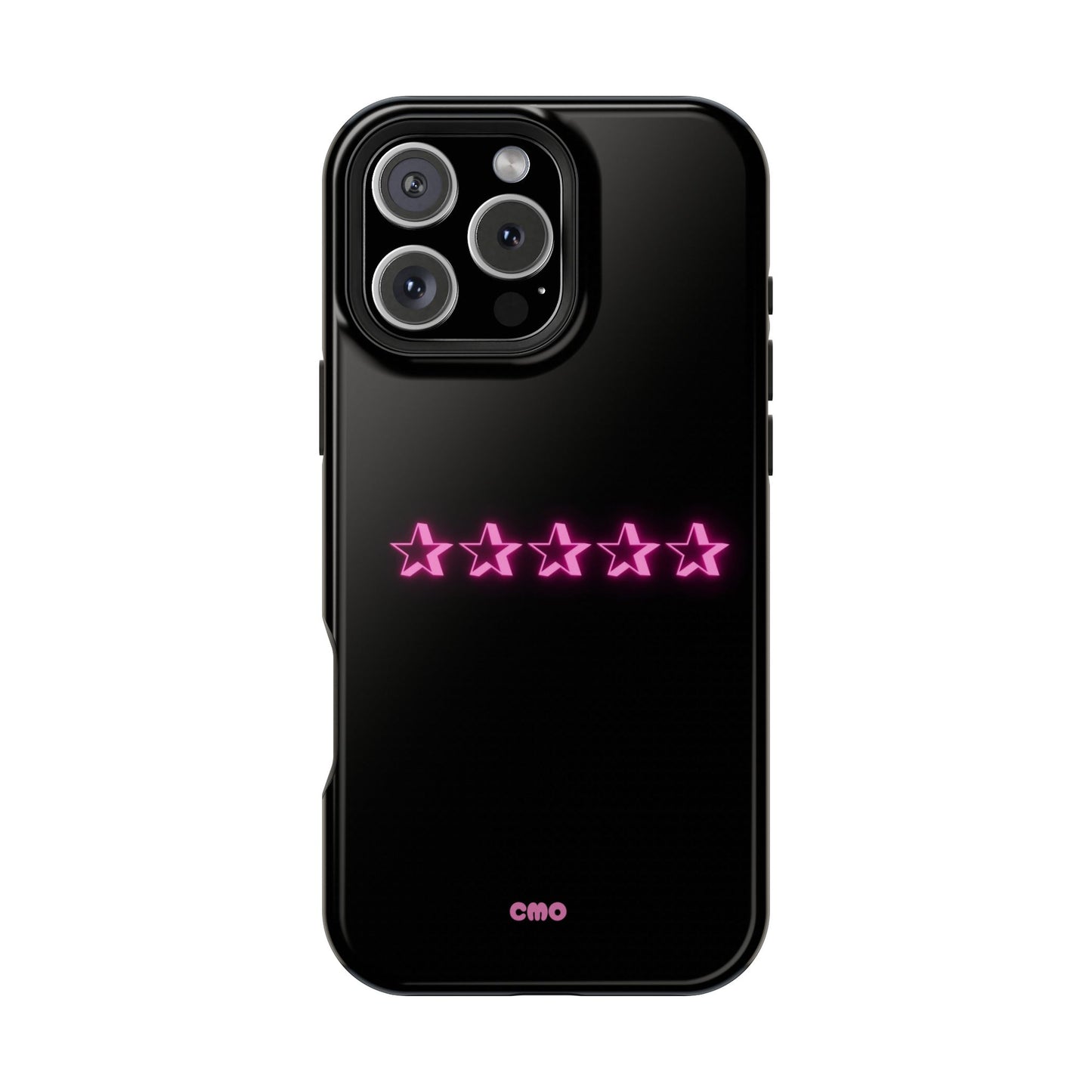 5 Stat ⭐️ Phone Case — Pink Neon Stars Magnetic Impact-Resistant Case
