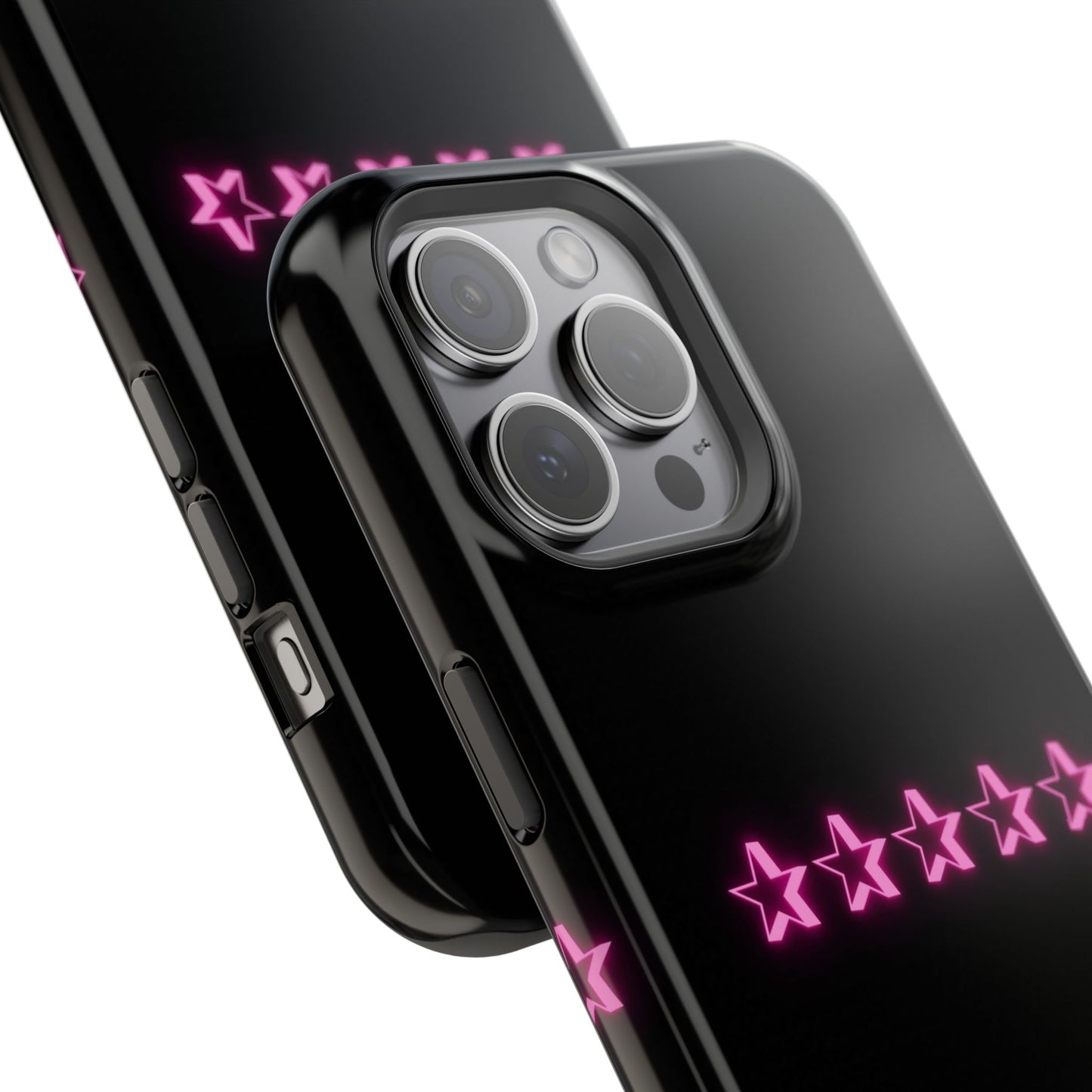 5 Stat ⭐️ Phone Case — Pink Neon Stars Magnetic Impact-Resistant Case